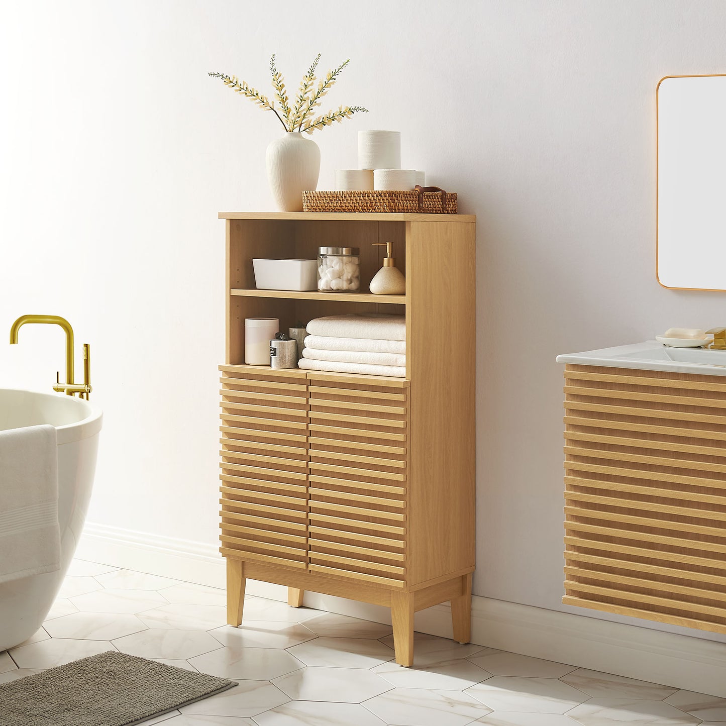 Render Freestanding Bathroom Storage Cabinet by Modway EEI-7439 - Modern Bathroom Storage