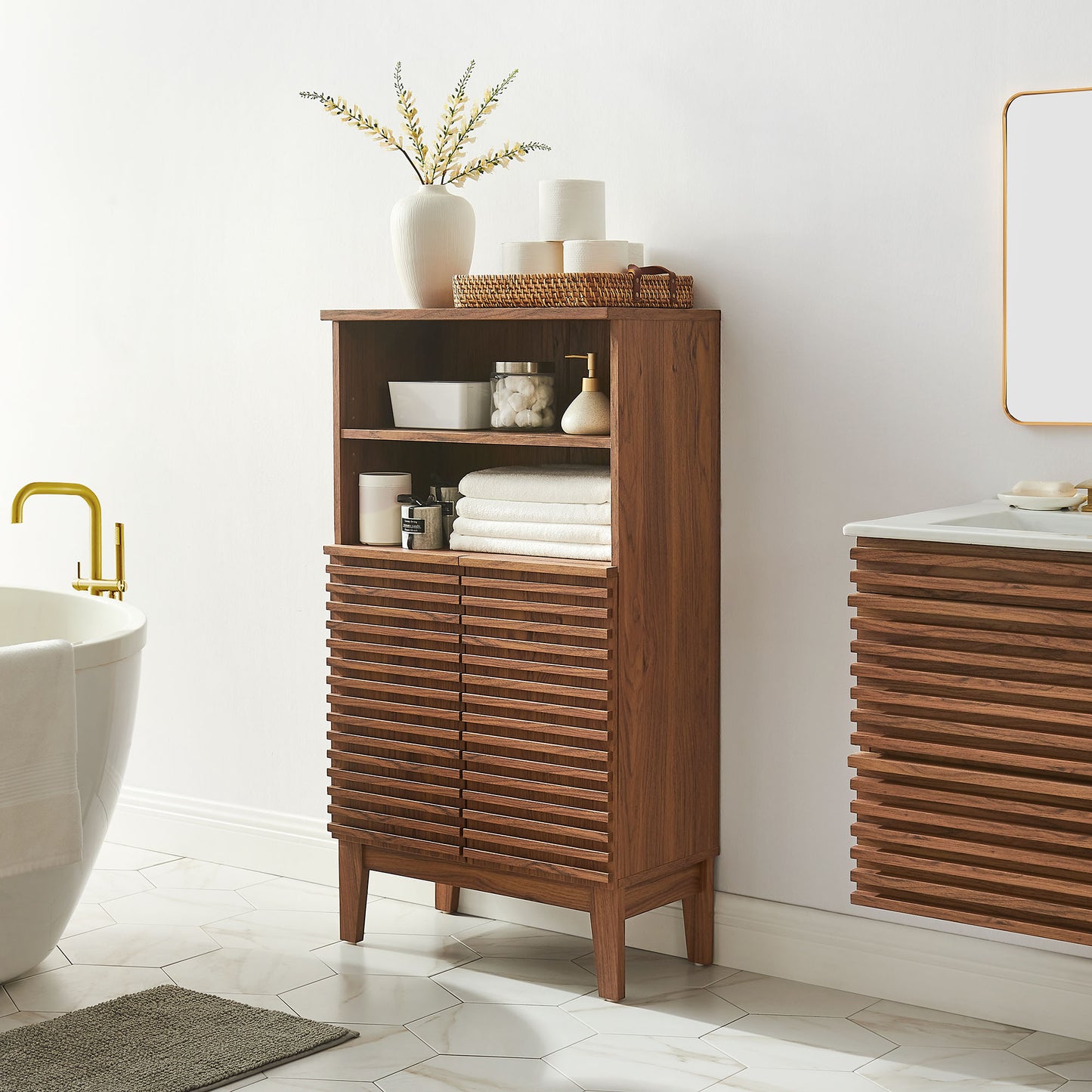 Render Freestanding Bathroom Storage Cabinet by Modway EEI-7439 - Modern Bathroom Storage
