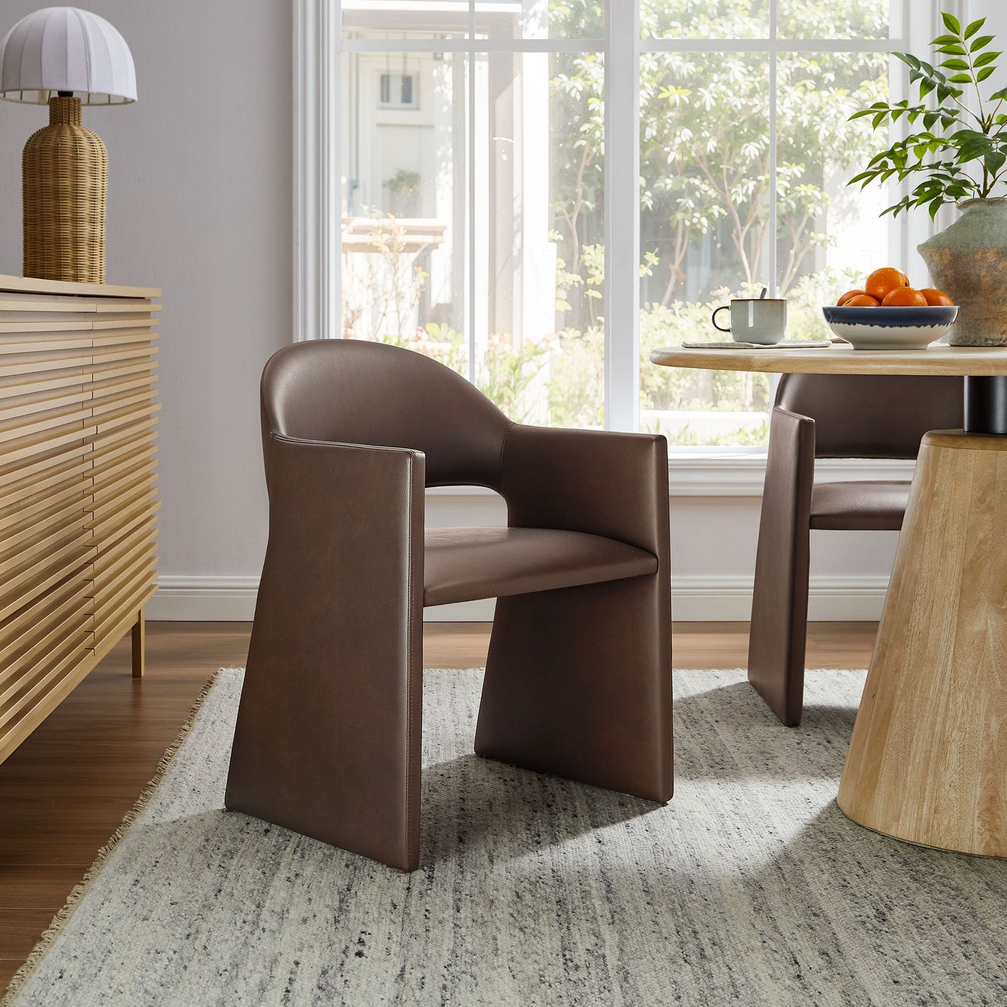 Talia Vegan Leather Dining Armchair by Modway EEI-7442 — Modern Dining Room Accent Chair