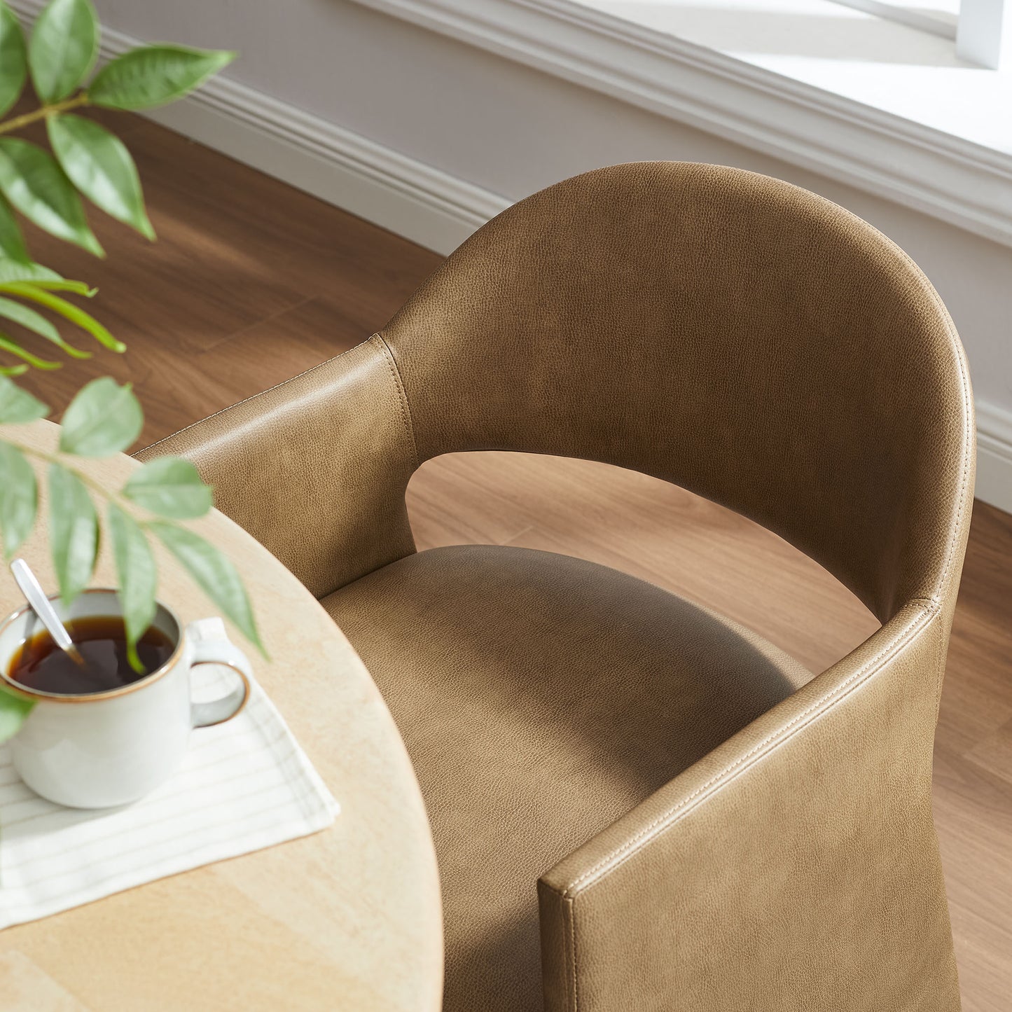 Talia Vegan Leather Dining Armchair by Modway EEI-7442 — Modern Dining Room Accent Chair