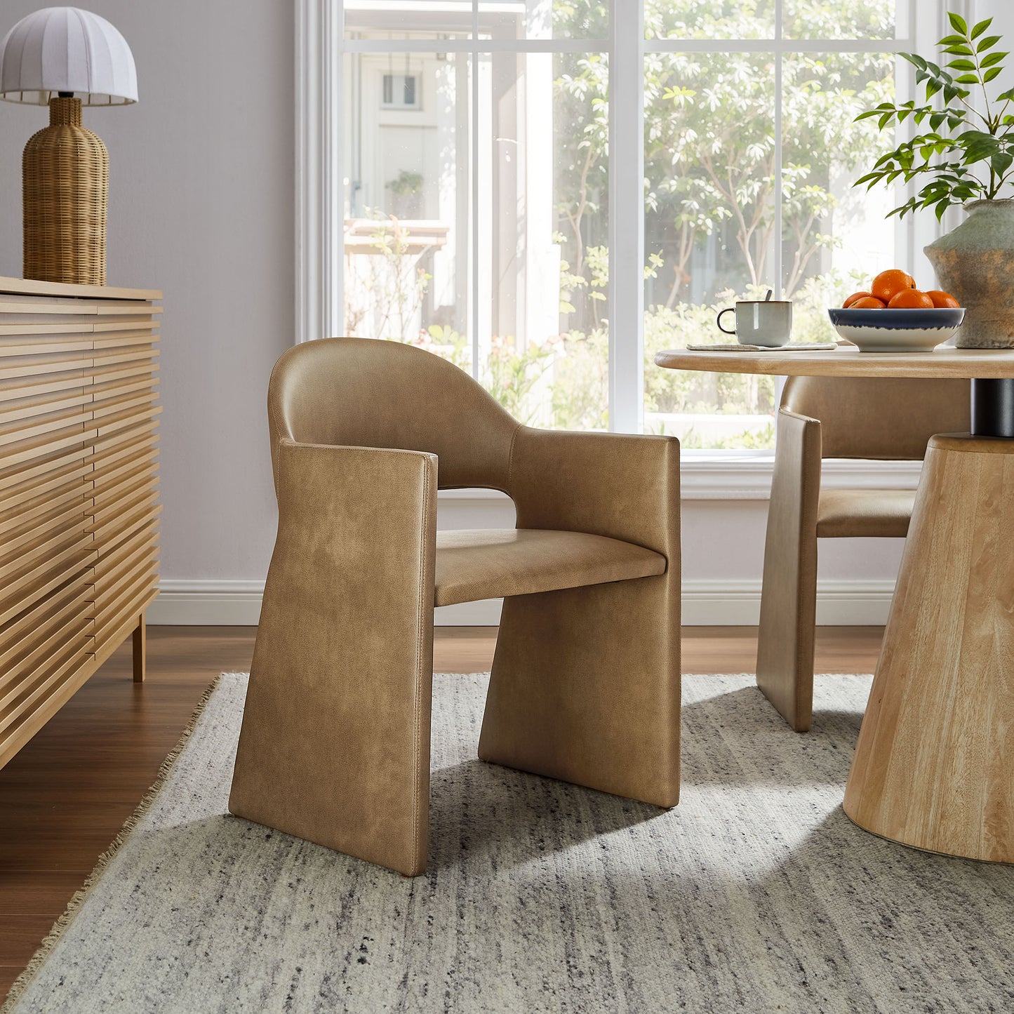 Talia Vegan Leather Dining Armchair by Modway EEI-7442 — Modern Dining Room Accent Chair