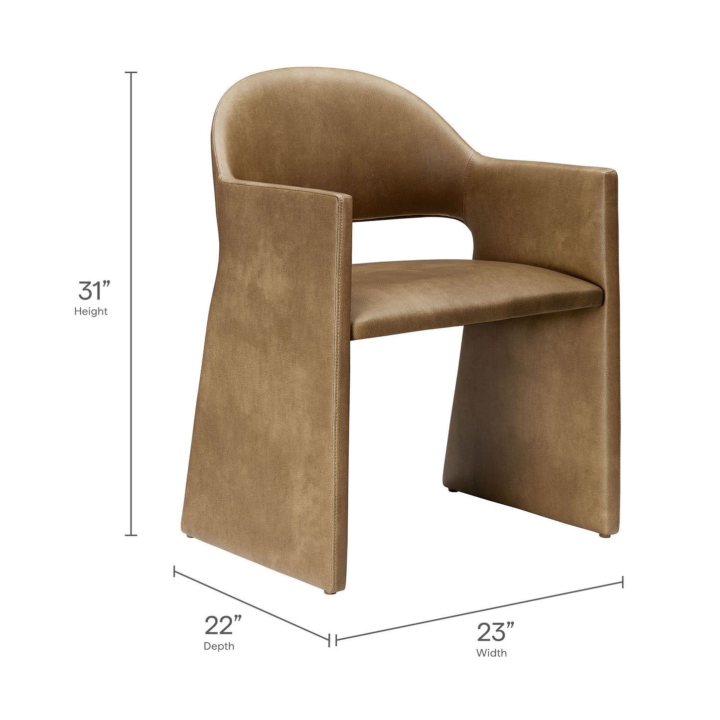 Talia Vegan Leather Dining Armchair by Modway EEI-7442 — Modern Dining Room Accent Chair