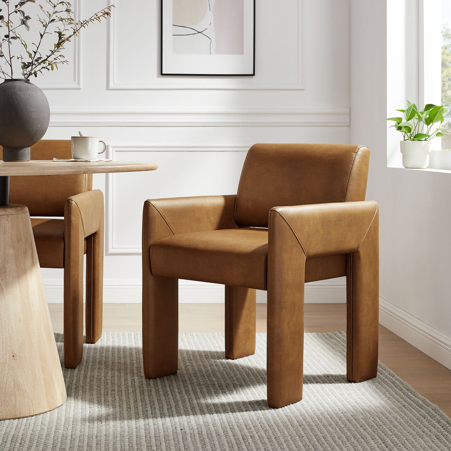 Daven Vegan Leather Dining Armchair by Modway