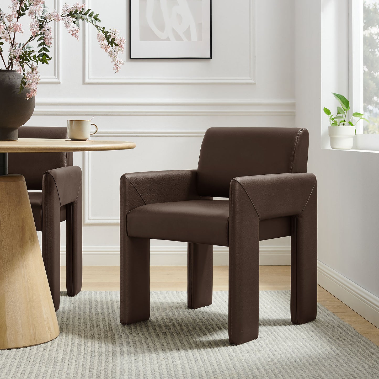 Daven Vegan Leather Dining Armchair by Modway