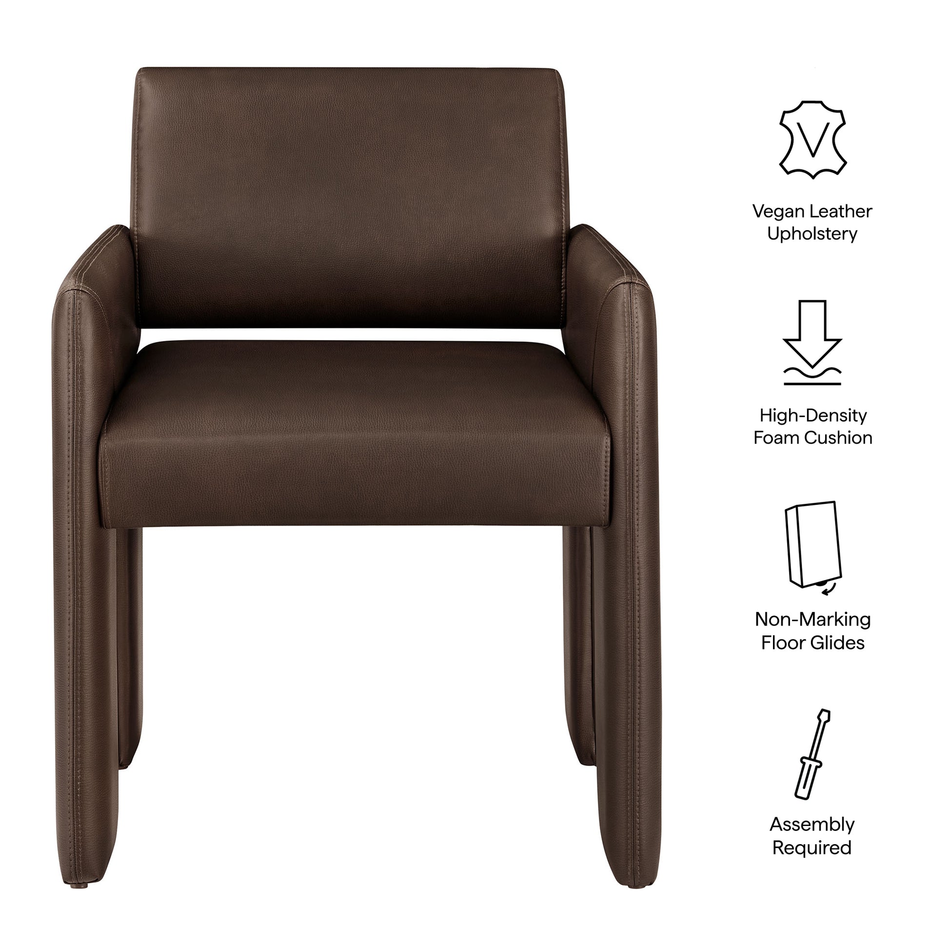 Daven Vegan Leather Dining Armchair by Modway
