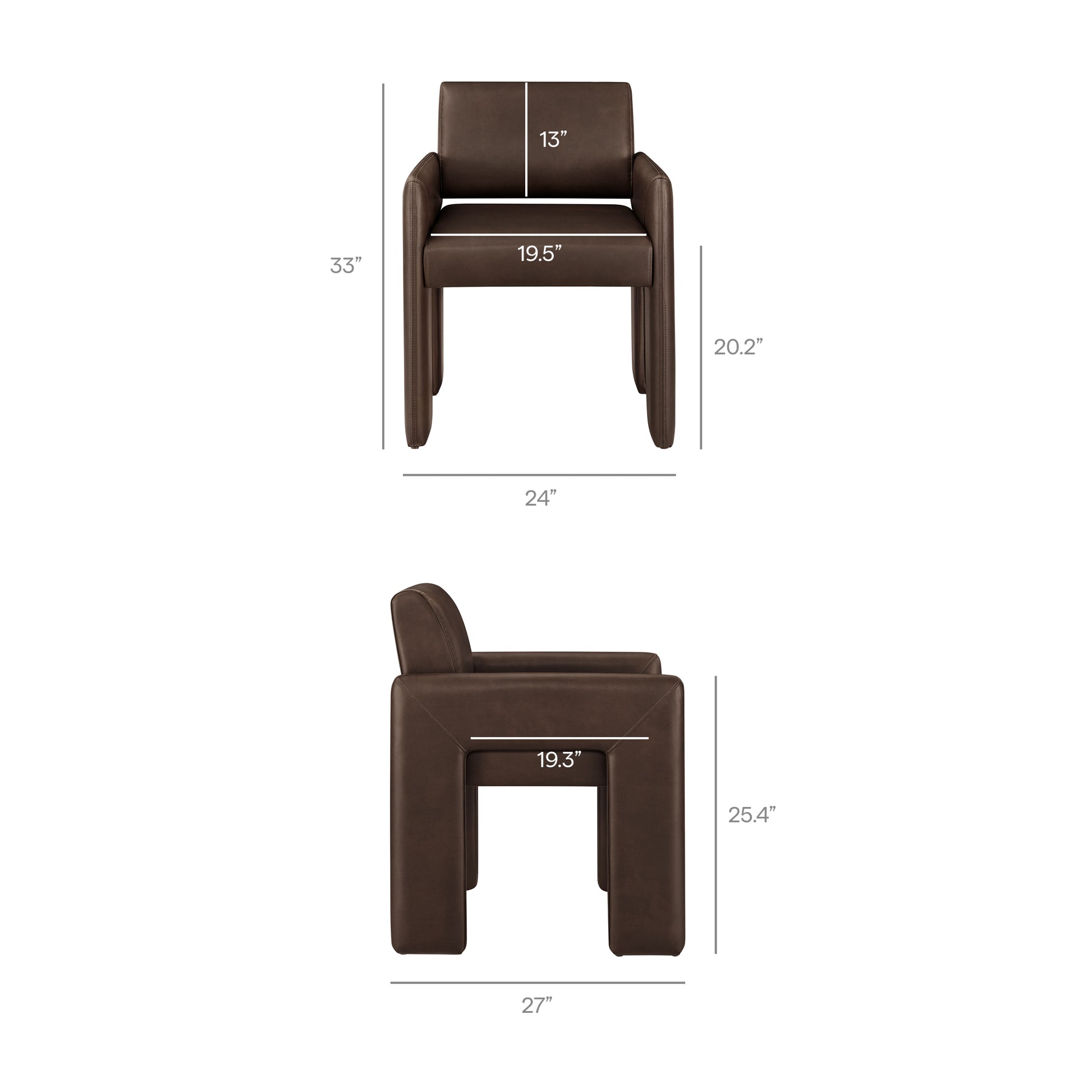 Daven Vegan Leather Dining Armchair by Modway