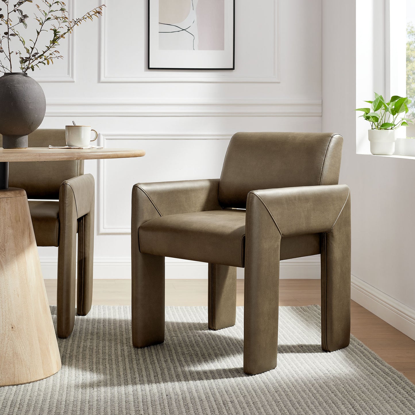 Daven Vegan Leather Dining Armchair by Modway