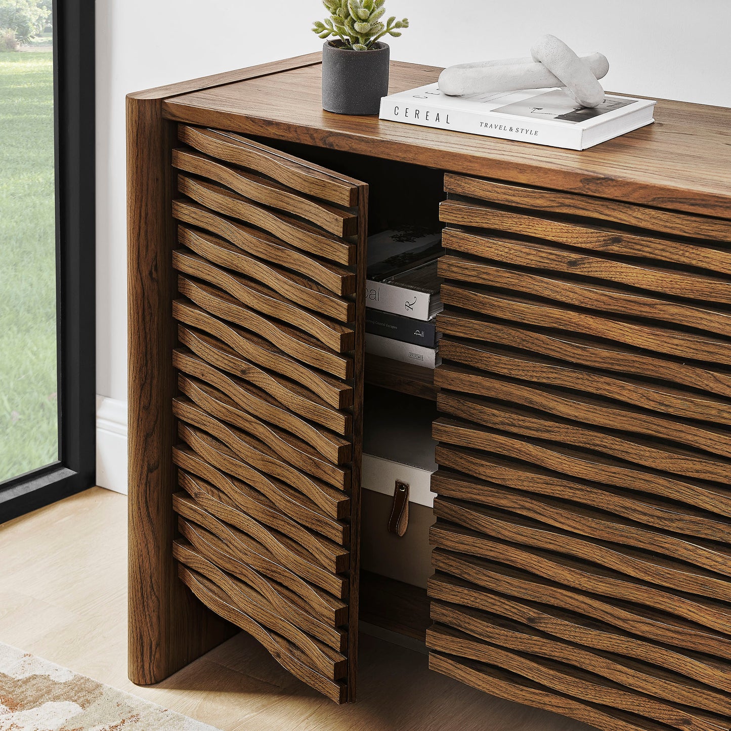 Emric Wave Accent Cabinet by Modway EEI-7444-WAL