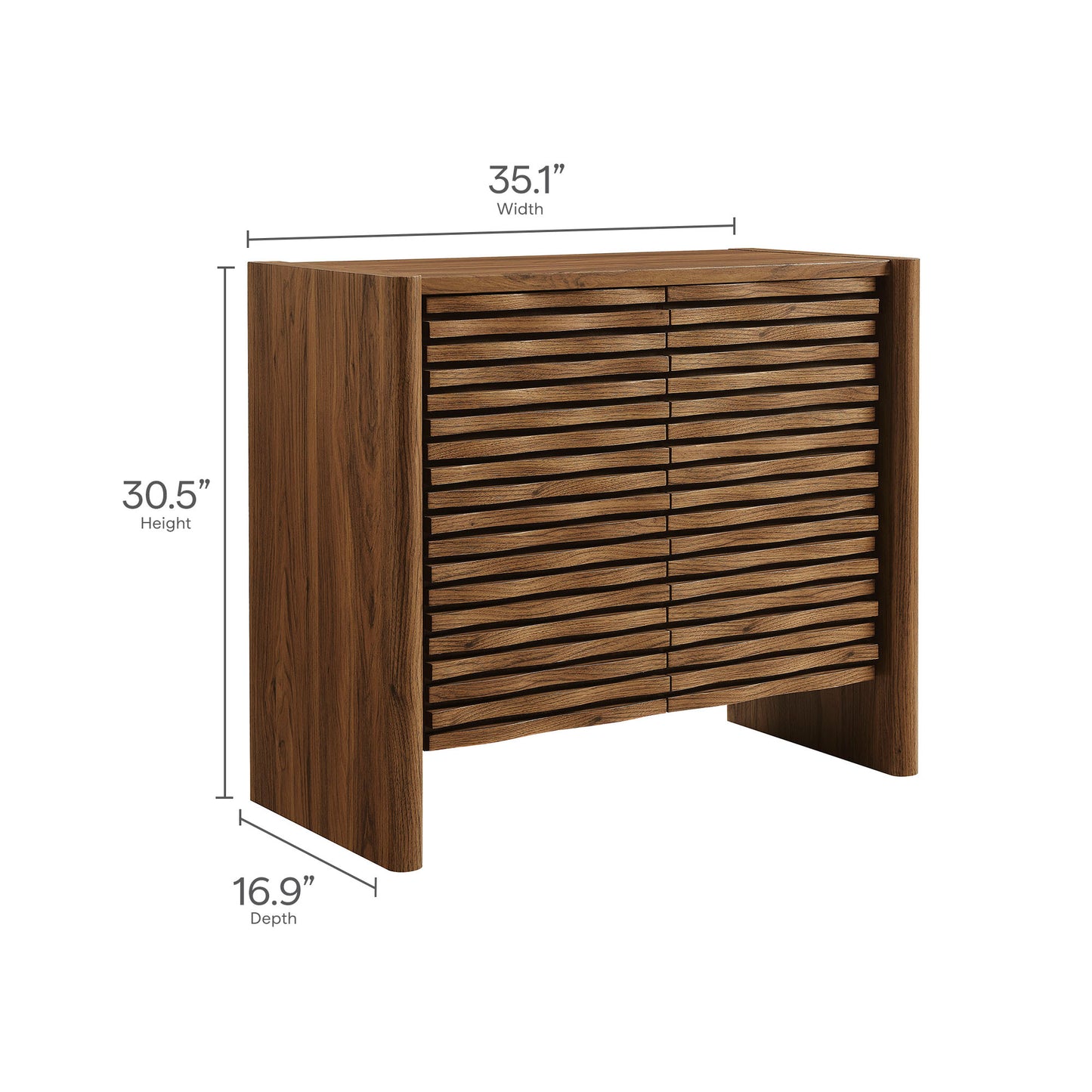 Emric Wave Accent Cabinet by Modway EEI-7444-WAL