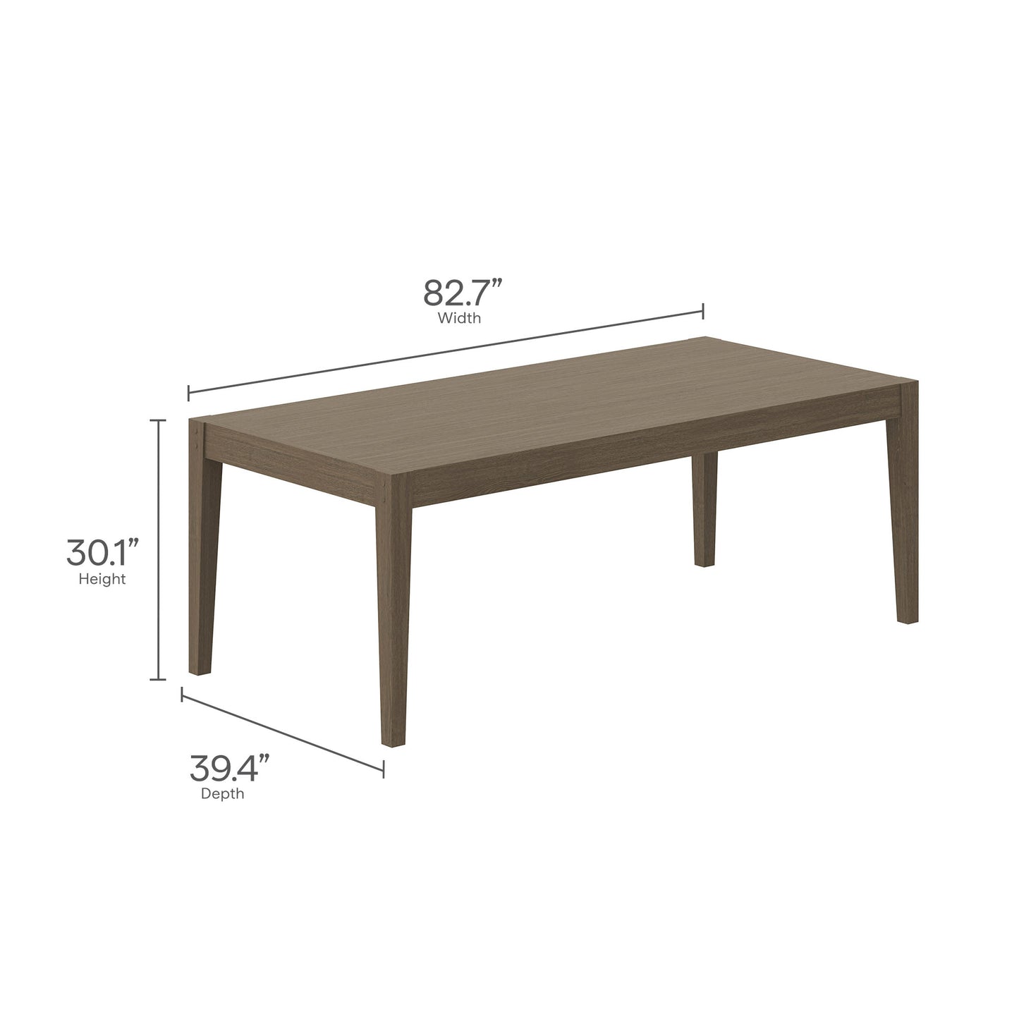 Northlake 7-Piece Outdoor Patio Teak Wood Dining Set by Modway EEI-7445-WGR-WHI