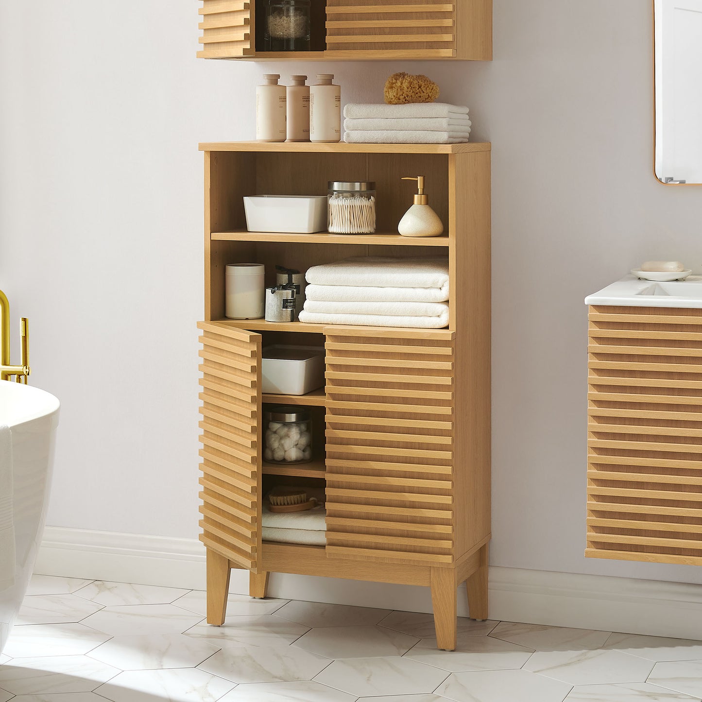 Render Bathroom Cabinet Set by Modway | Contemporary Bathroom Vanity Storage Unit