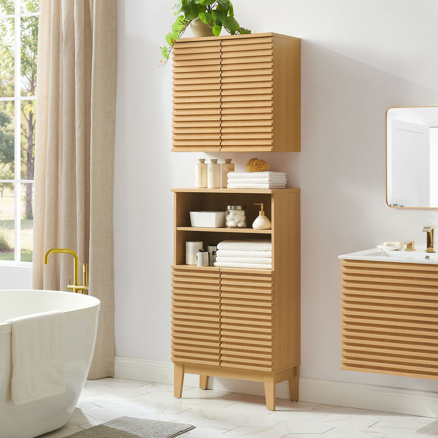 Render Bathroom Cabinet Set by Modway | Contemporary Bathroom Vanity Storage Unit