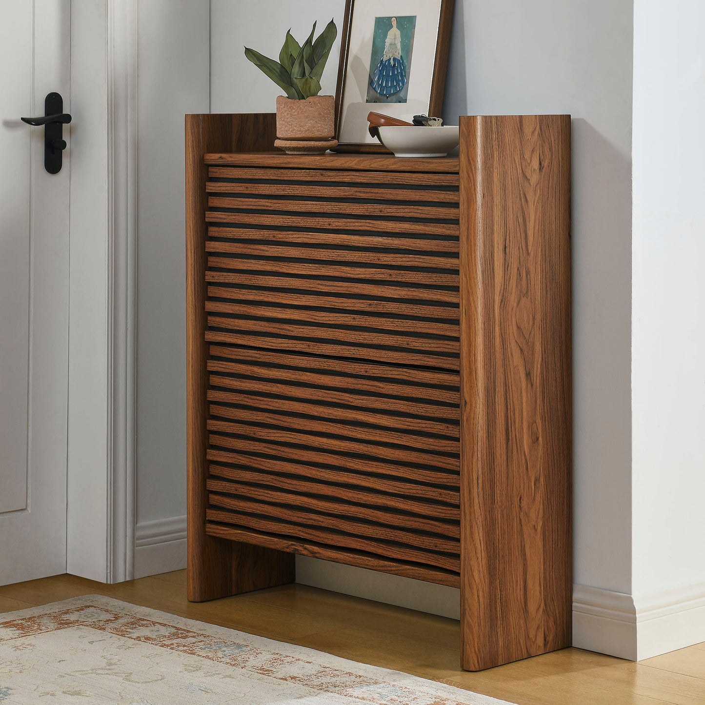 Emric Wave Shoe Cabinet by Modway EEI-7447-WAL