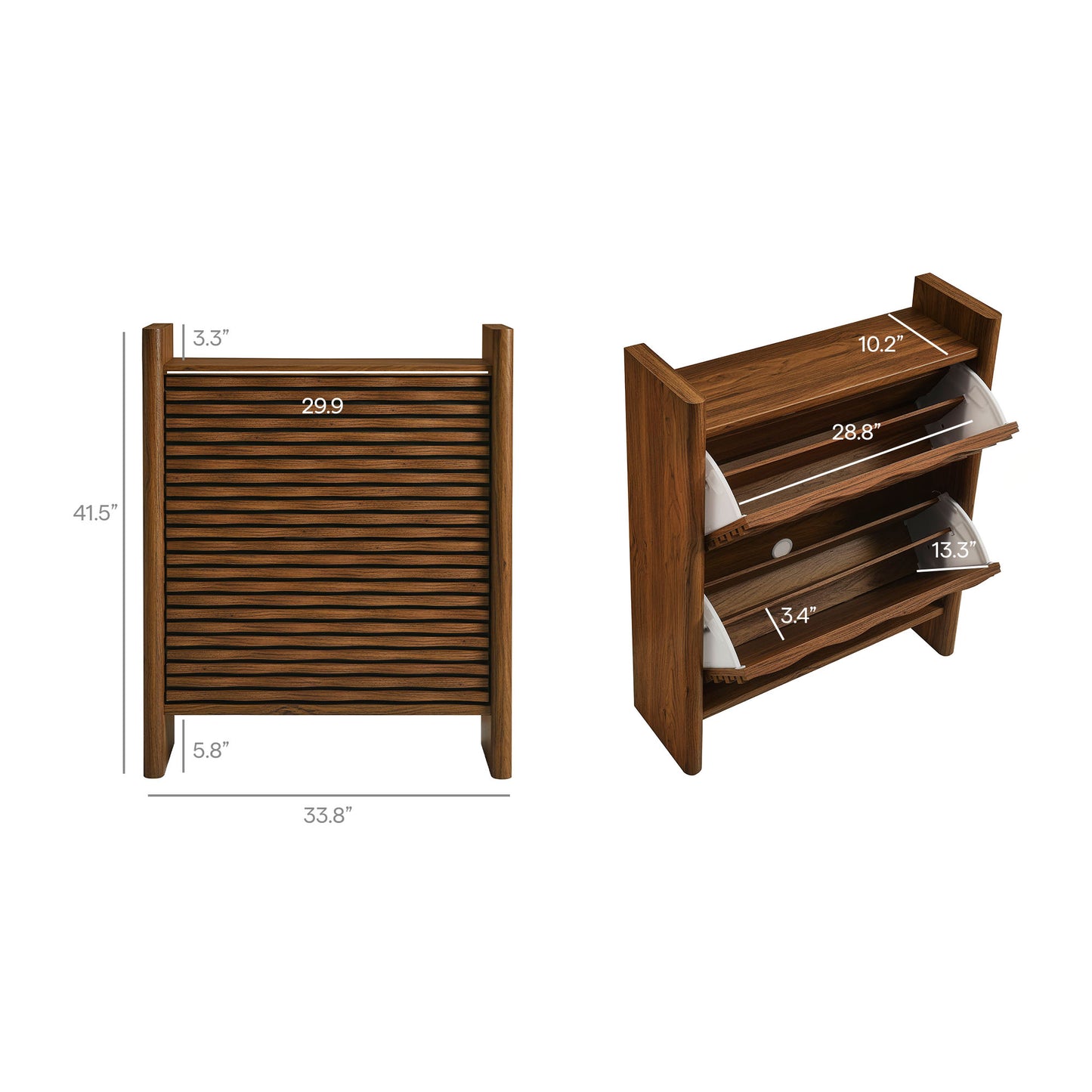 Emric Wave Shoe Cabinet by Modway EEI-7447-WAL