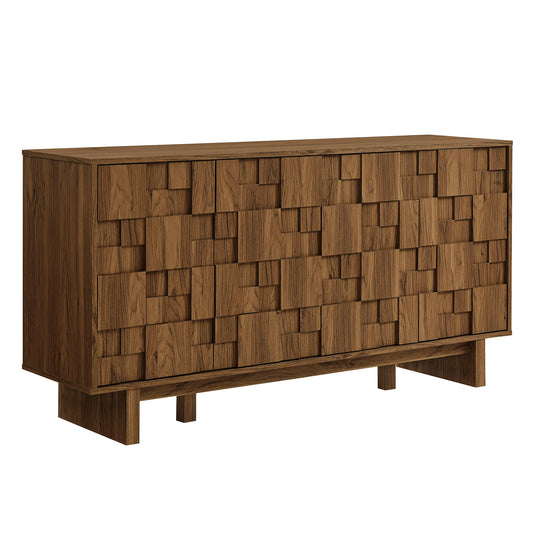 Owen 59 Inch 4 Door Geometric Sideboard by Modway EEI-7448-WAL