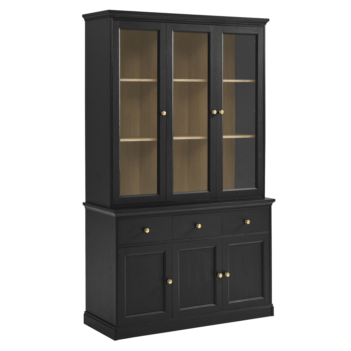 Amara 79 Inch Large Storage Display Cabinet by Modway EEI-7449-BLK-OAK