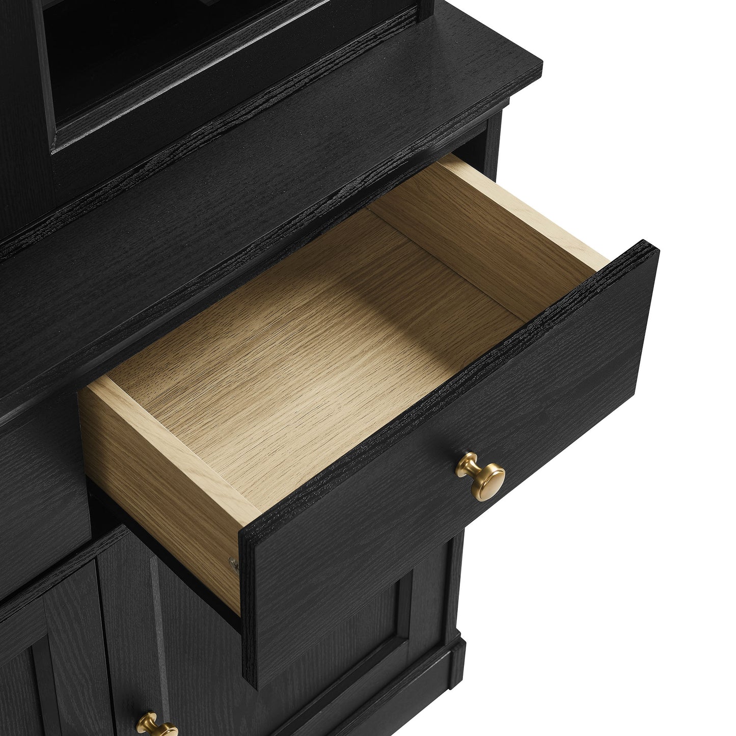 Amara 79 Inch Large Storage Display Cabinet by Modway EEI-7449-BLK-OAK