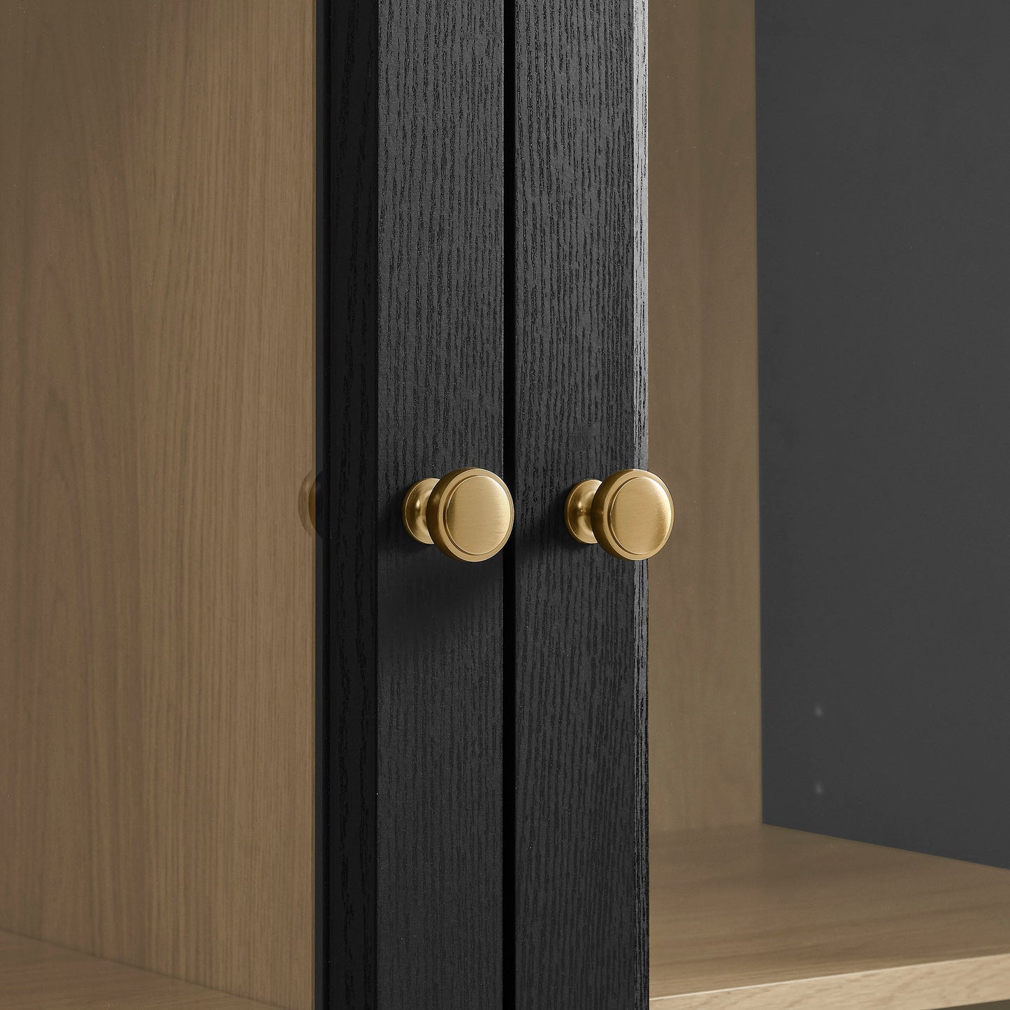 Amara 79 Inch Large Storage Display Cabinet by Modway EEI-7449-BLK-OAK