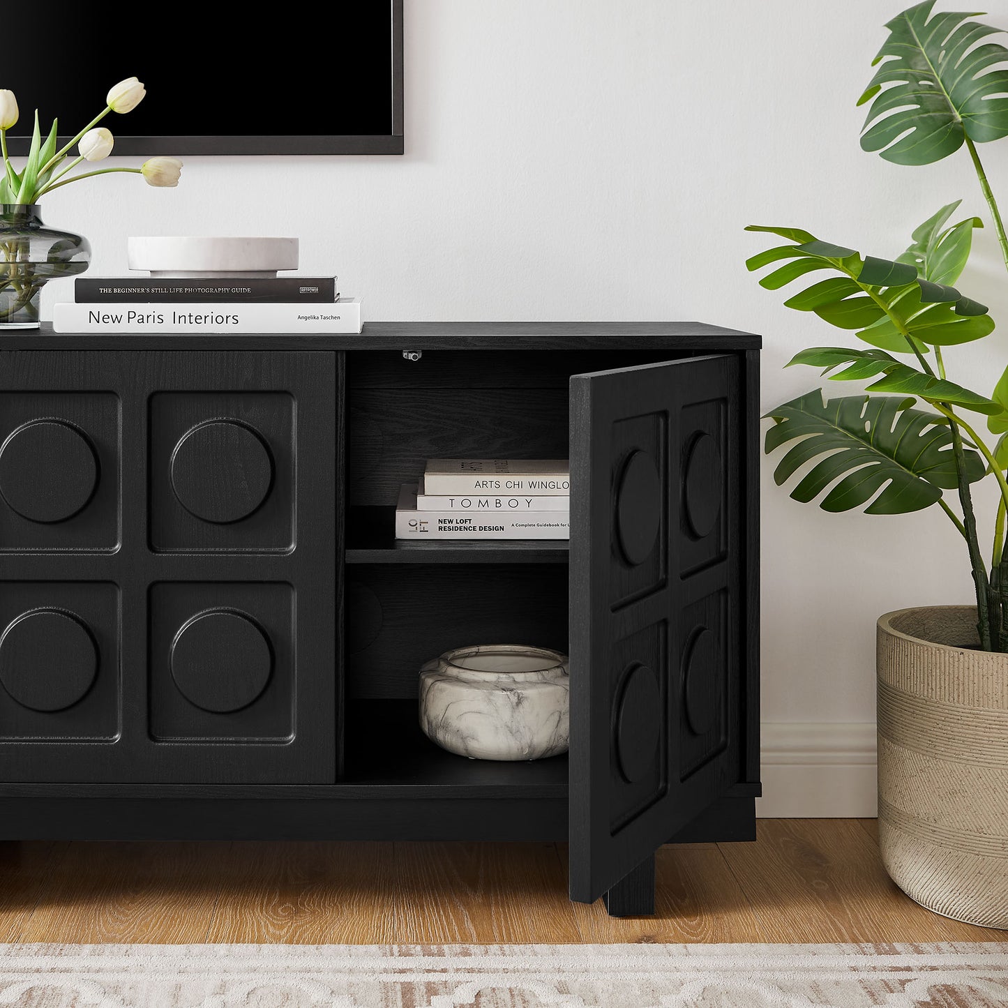 Knox 71 Inch TV Stand by Modway EEI-7450-BLK