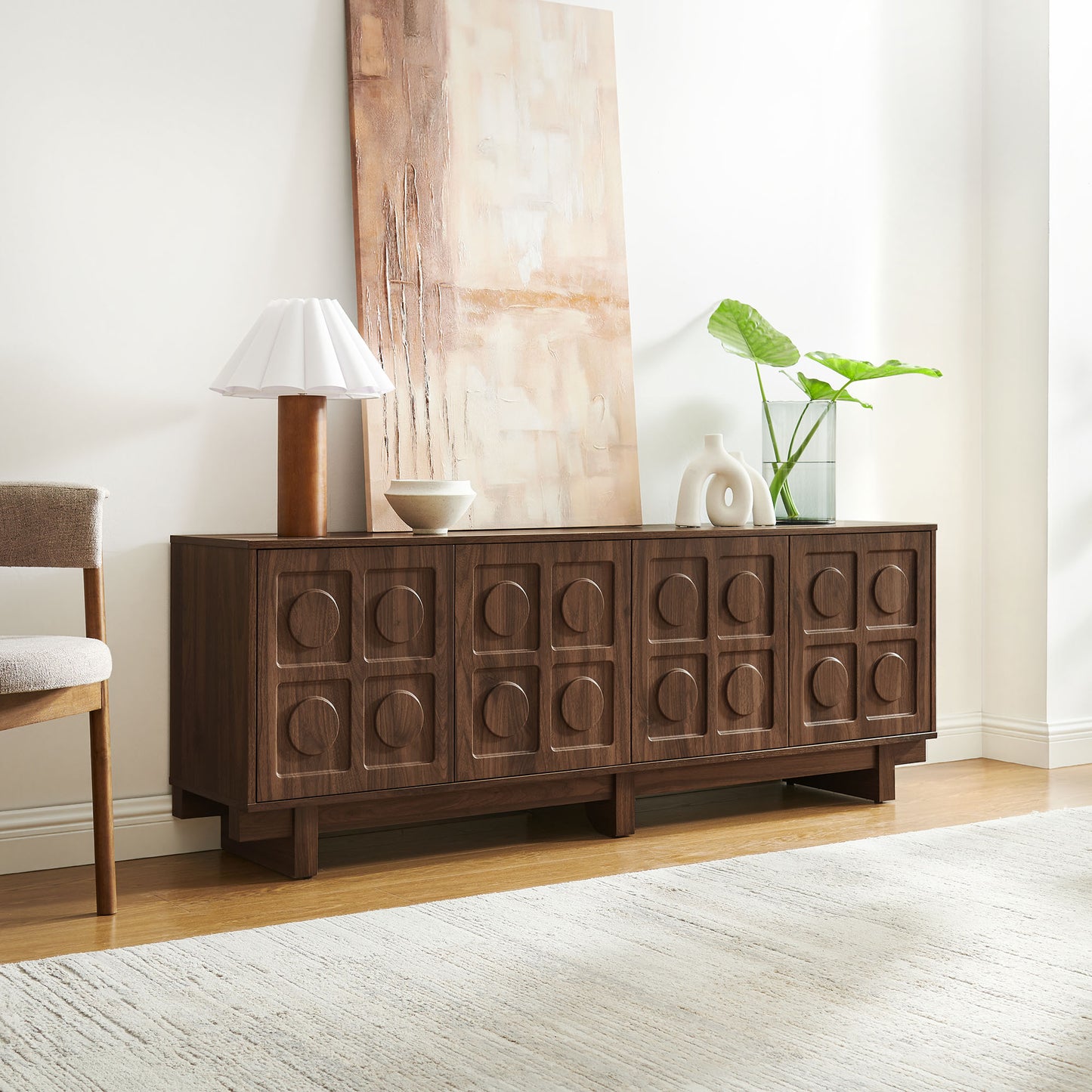 Knox TV Stand by Modway EEI-7450 - Mid-Century Inspired Media Console with Storage