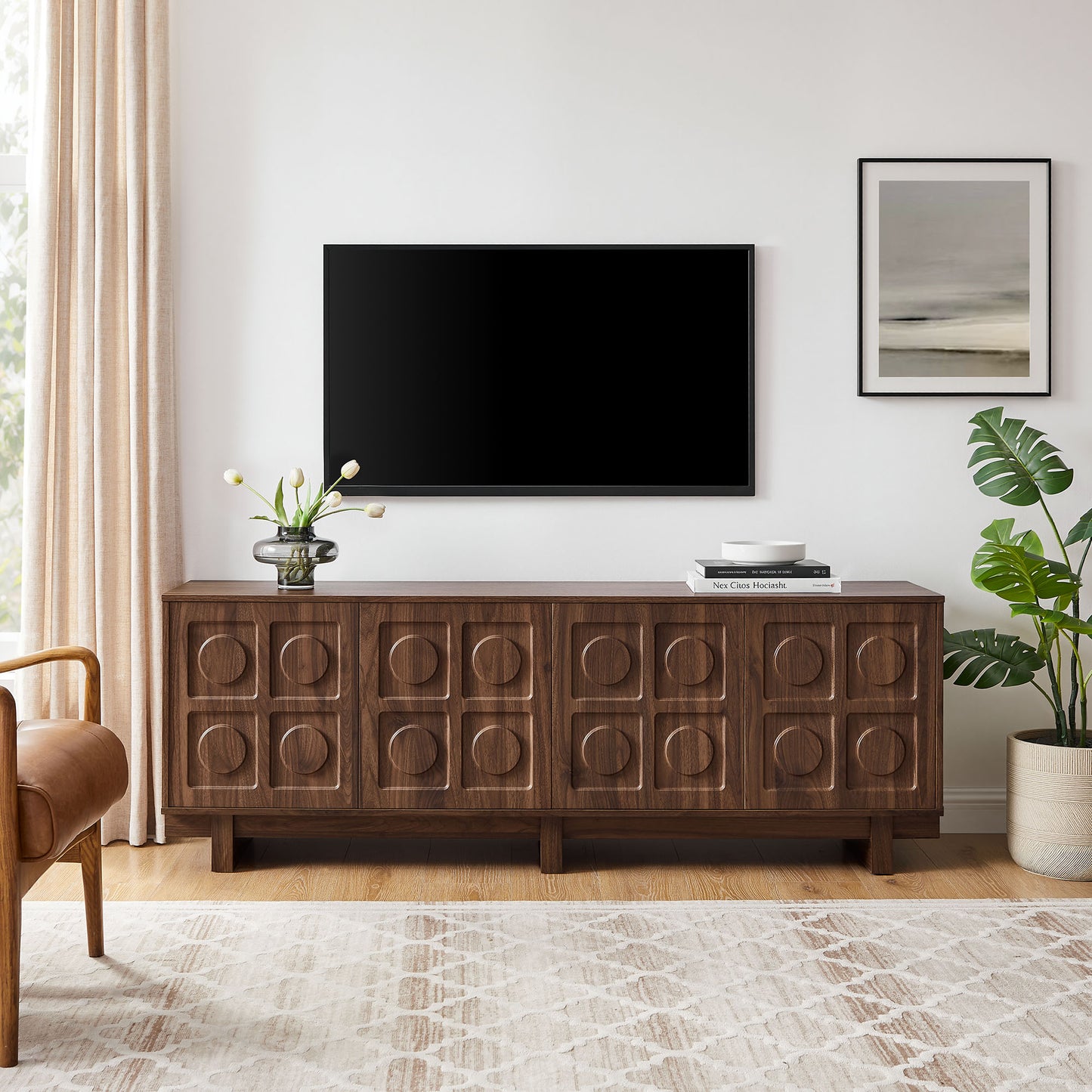 Knox TV Stand by Modway EEI-7450 - Mid-Century Inspired Media Console with Storage