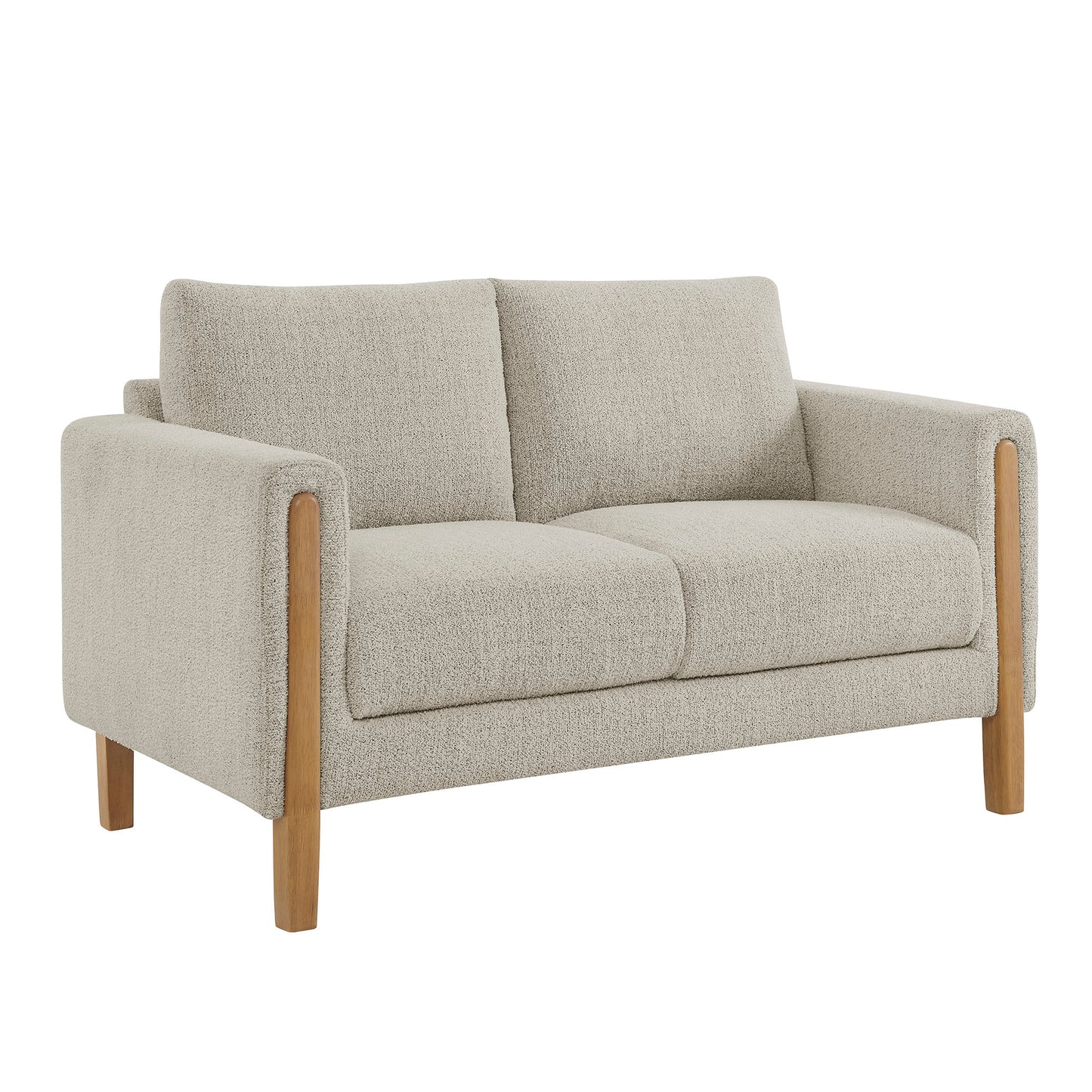 Hawken Boucle Fabric Loveseat by Modway - Mid-Century Modern Upholstered Accent Sofa