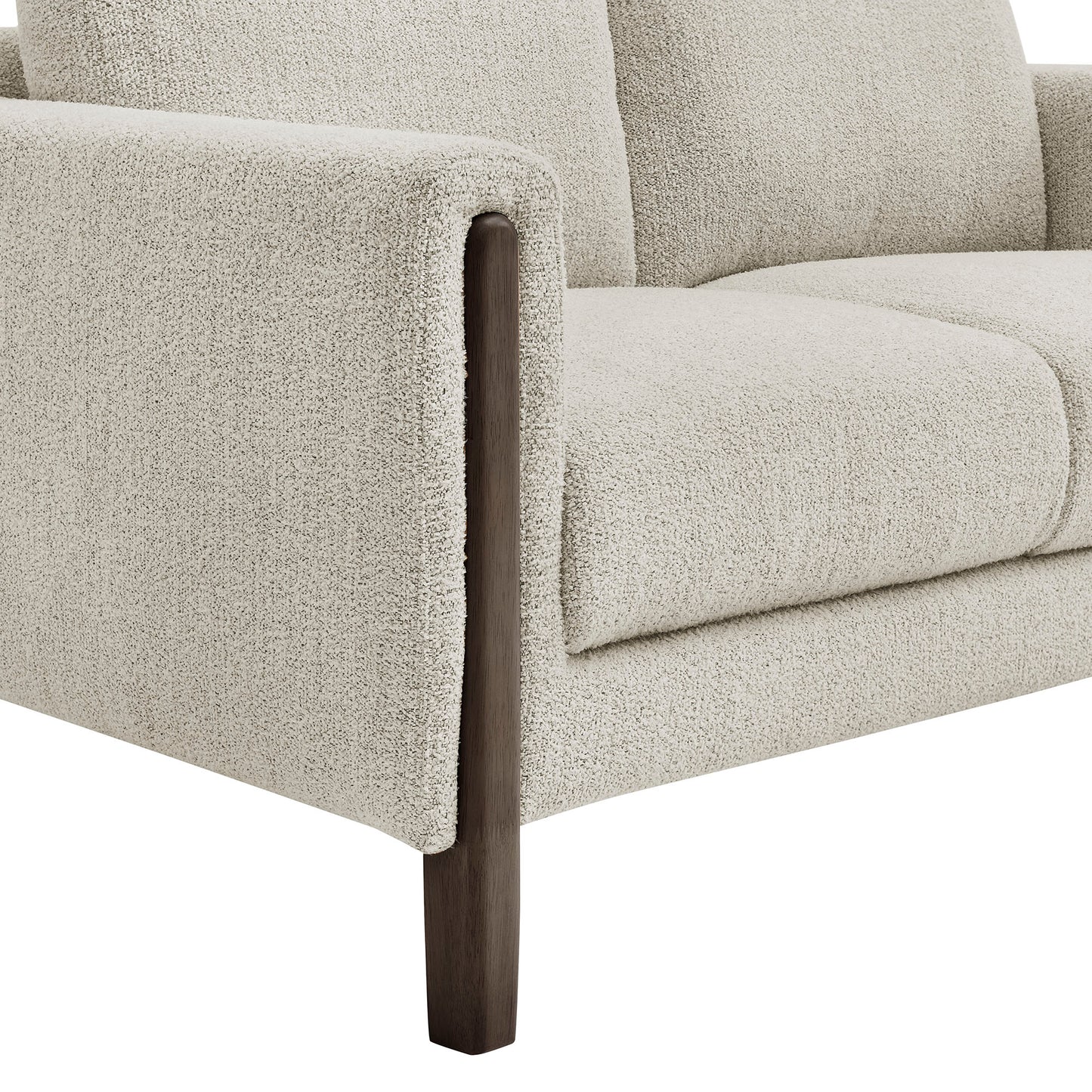 Hawken Boucle Fabric Loveseat by Modway - Mid-Century Modern Upholstered Accent Sofa