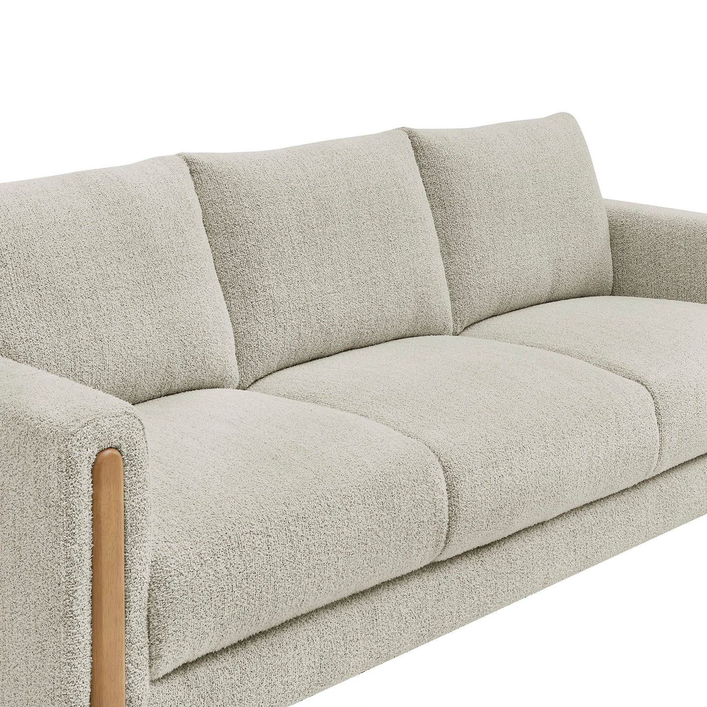 Hawken Boucle Fabric Sofa by Modway - Plush Boucle Upholstered Modern Living Room Sofa