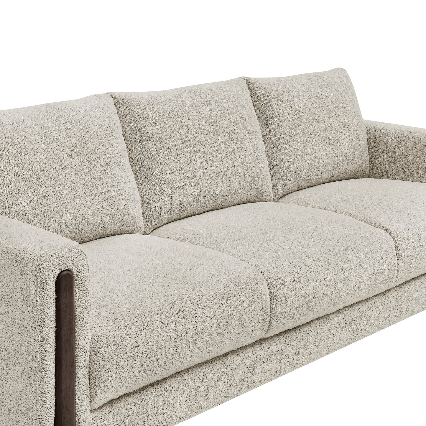 Hawken Boucle Fabric Sofa by Modway - Plush Boucle Upholstered Modern Living Room Sofa