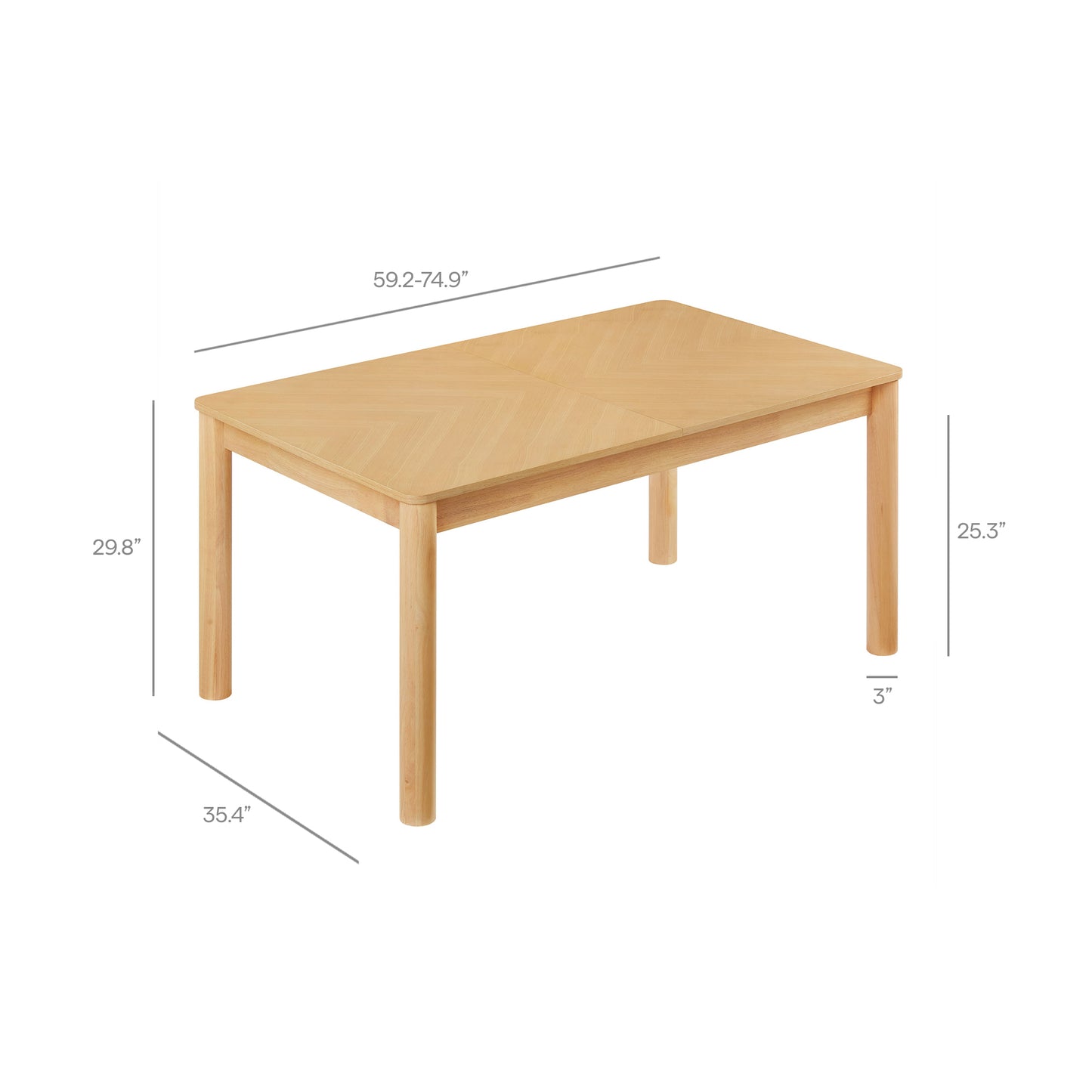 Alba Extendable Dining Table by Modway EEI-7464 | Contemporary Dining Collection