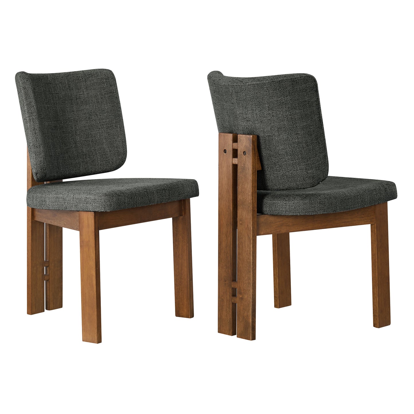 Alba Armless Upholstered Dining Chairs Set Of 2 by Modway EEI-7465-CHA