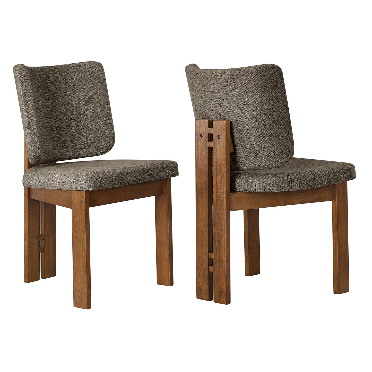 Alba Armless Upholstered Dining Chairs Set of 2 by Modway EEI-7465 Contemporary