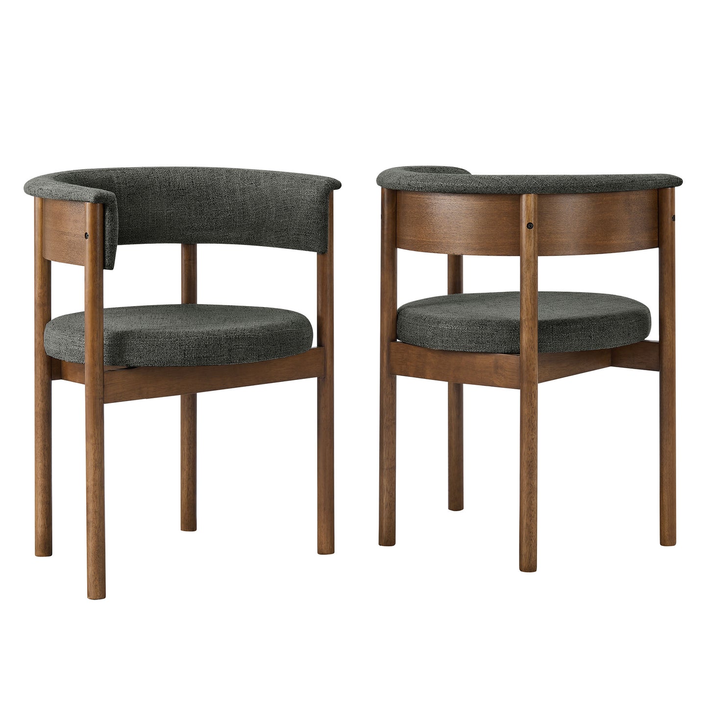 Clea Curved Upholstered Dining Chairs Set Of 2 by Modway EEI-7467 - Modern Dining Room