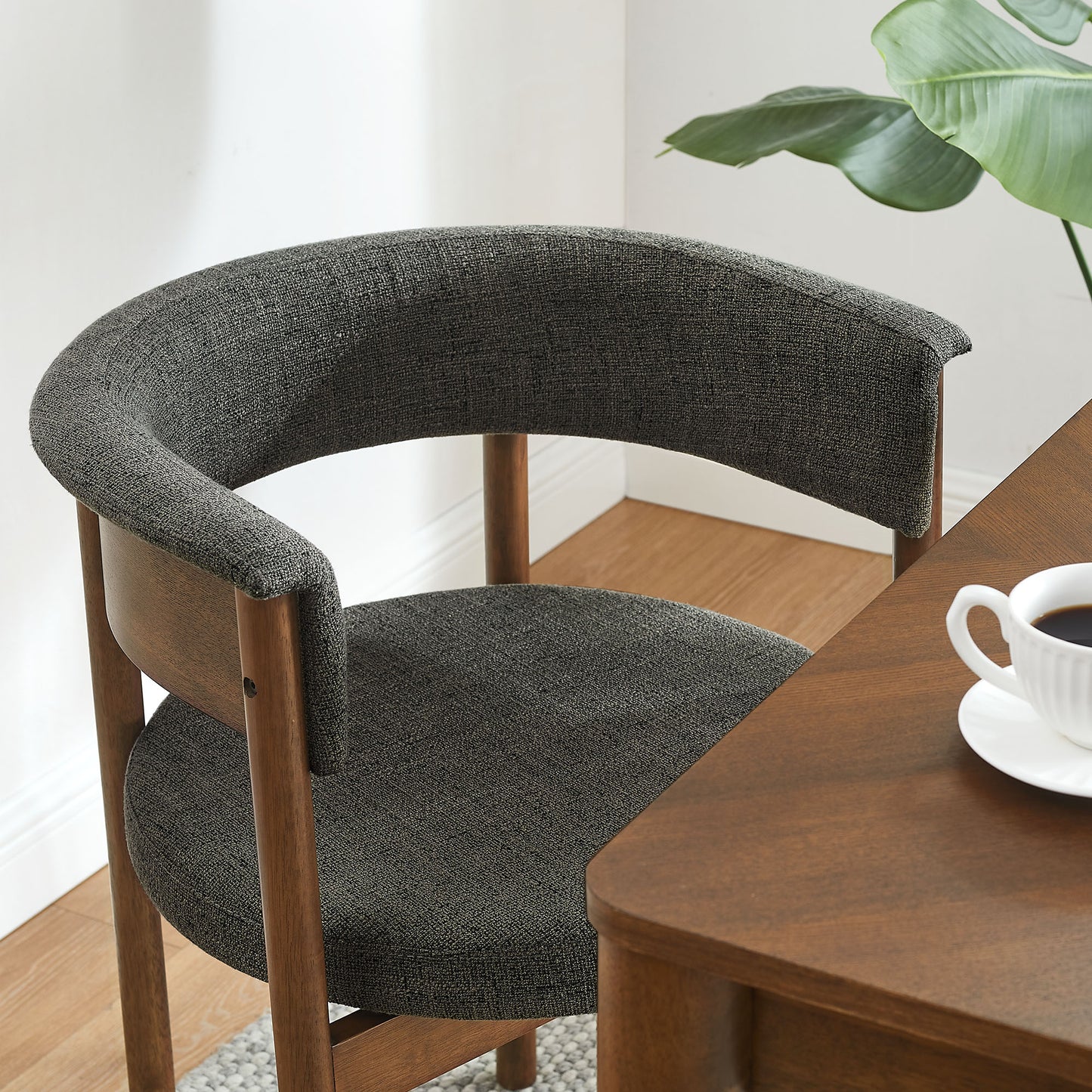 Clea Curved Upholstered Dining Chairs Set Of 2 by Modway EEI-7467 - Modern Dining Room