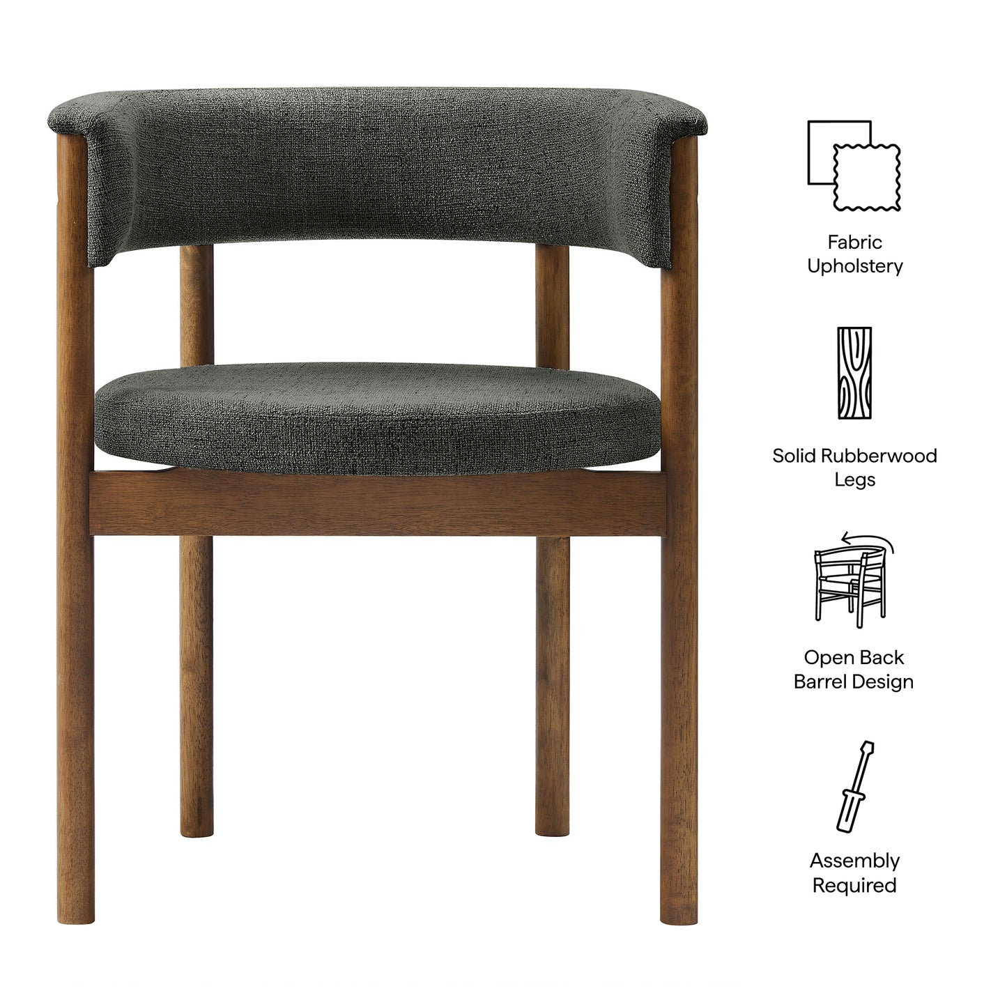 Clea Curved Upholstered Dining Chairs Set Of 2 by Modway EEI-7467 - Modern Dining Room