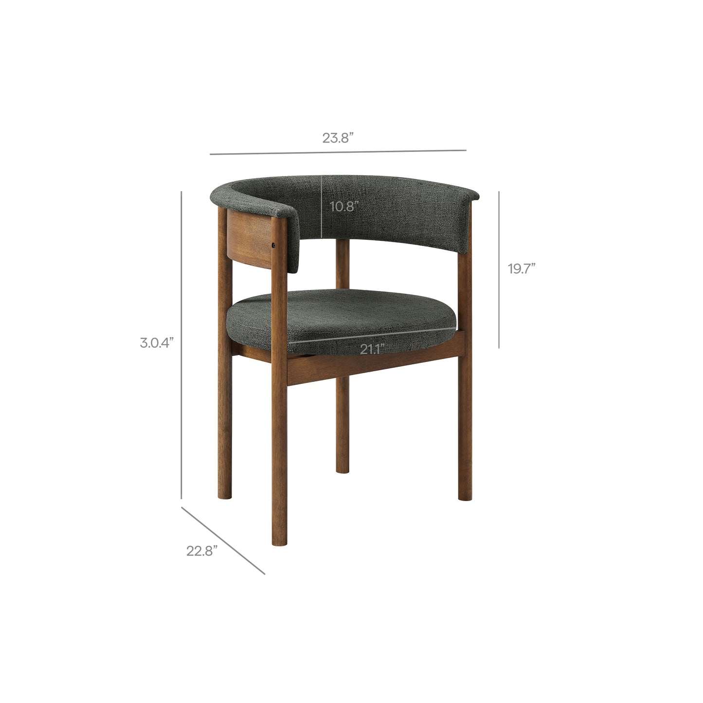 Clea Curved Upholstered Dining Chairs Set Of 2 by Modway EEI-7467 - Modern Dining Room