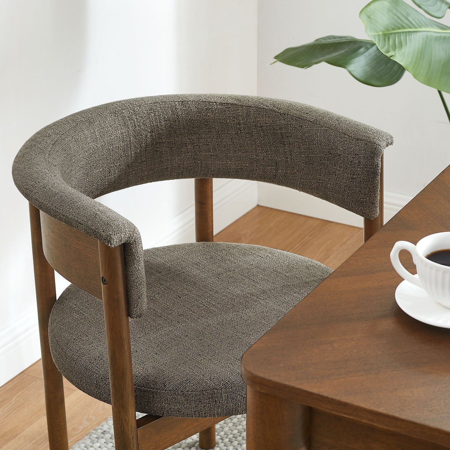 Clea Curved Upholstered Dining Chairs Set Of 2 by Modway EEI-7467 - Modern Dining Room