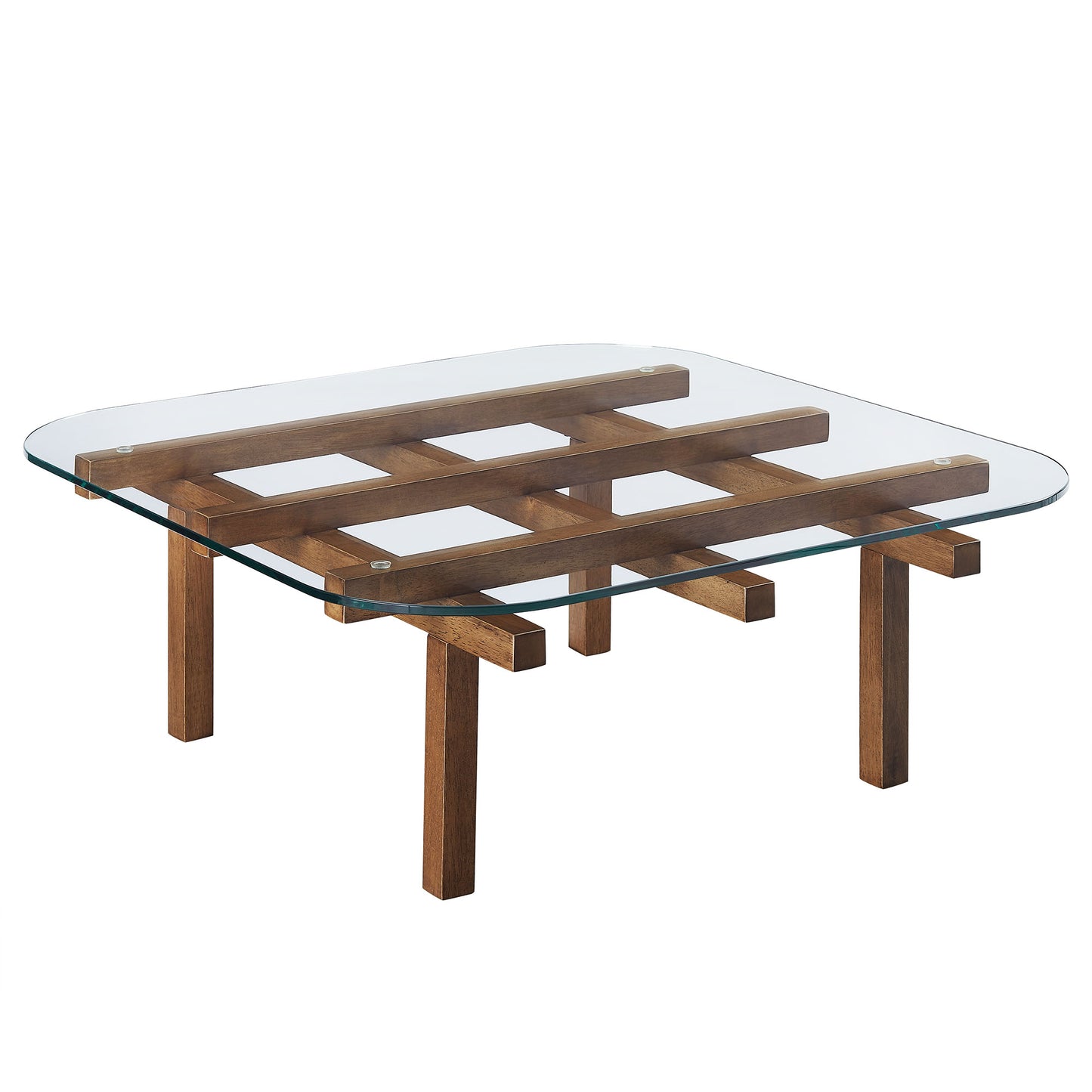 Isby 35 Inch Tempered Glass Coffee Table by Modway EEI-7468, Modern Design