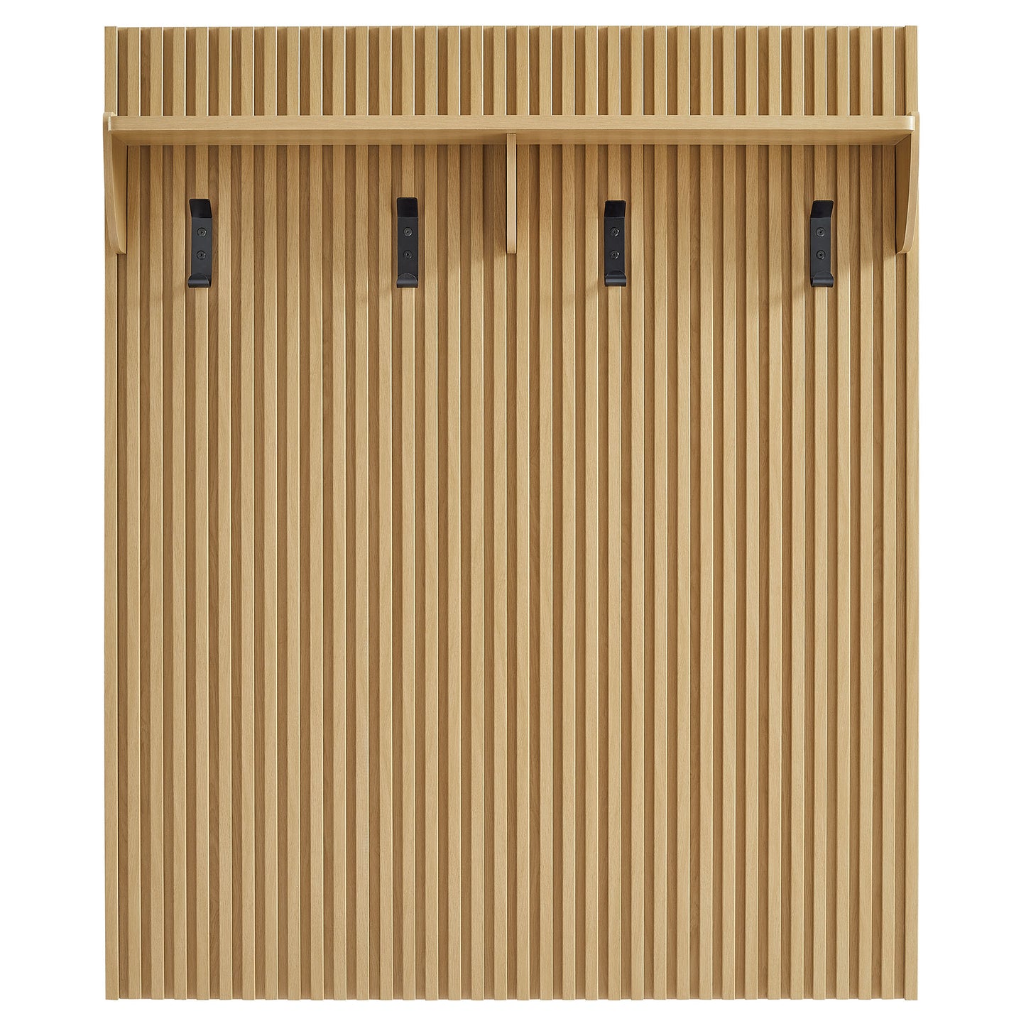 Render Fluted Coat Rack Panel With Shelf by Modway EEI-7472-OAK