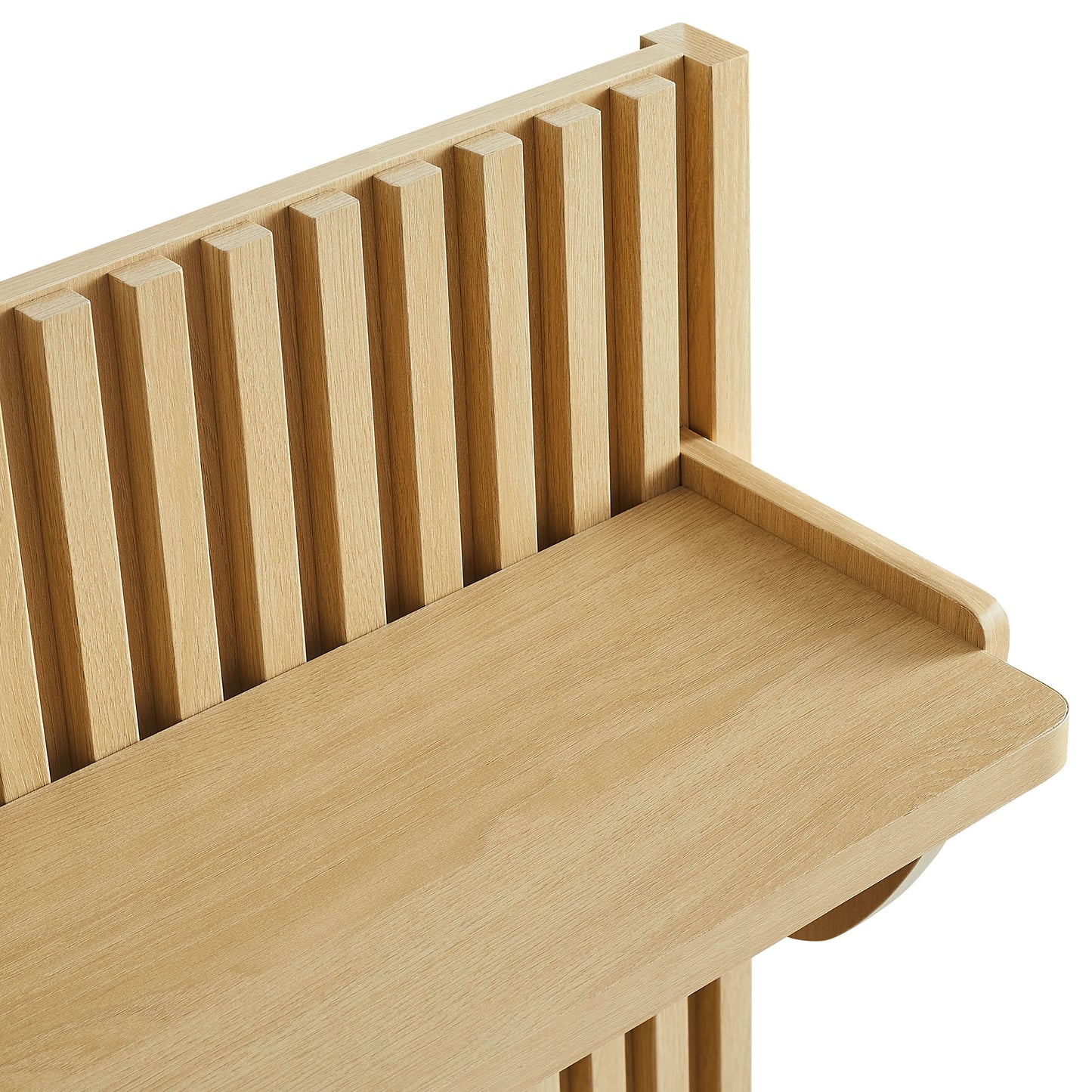 Render Fluted Coat Rack Panel With Shelf by Modway EEI-7472-OAK