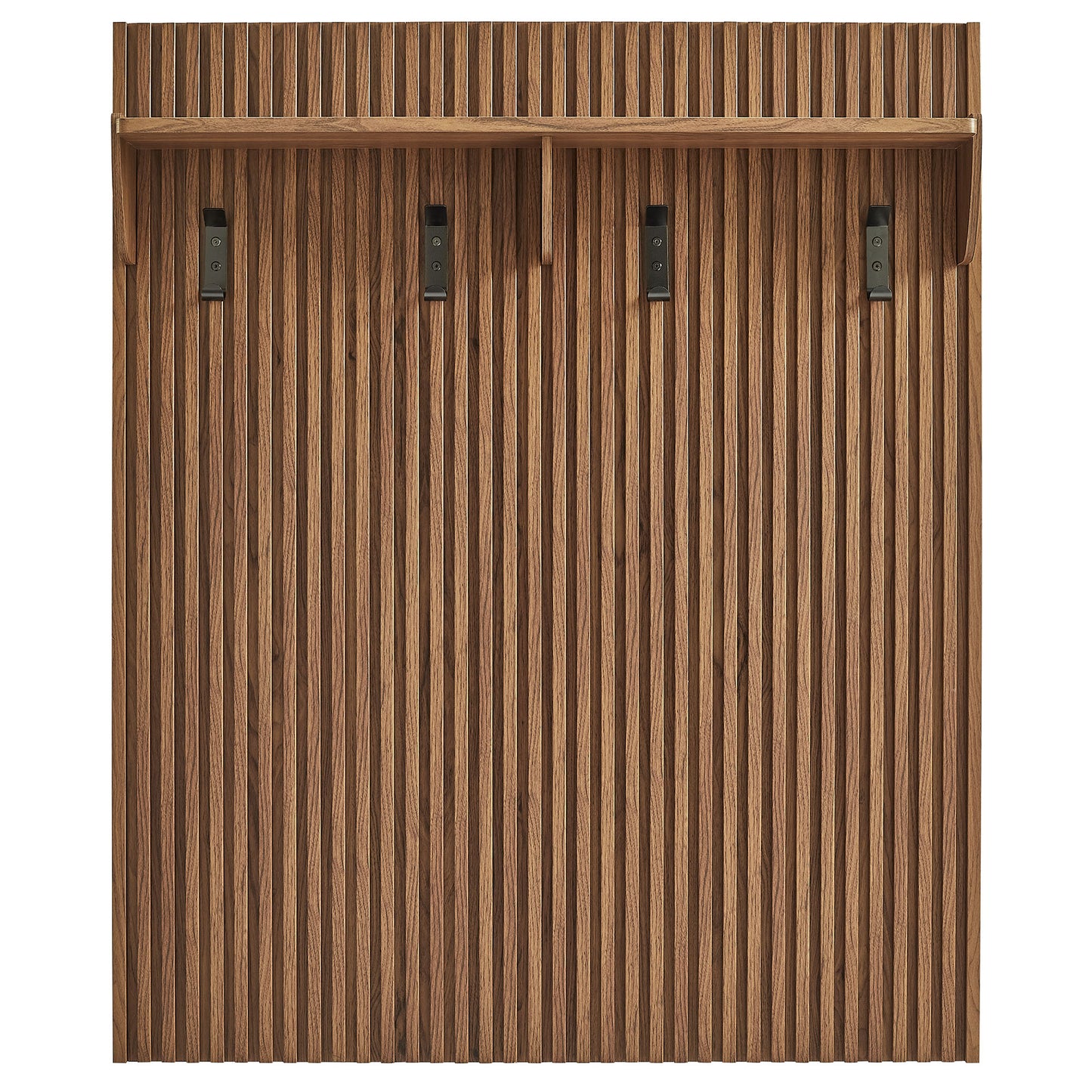Render Fluted Coat Rack Panel With Shelf by Modway EEI-7472-WAL