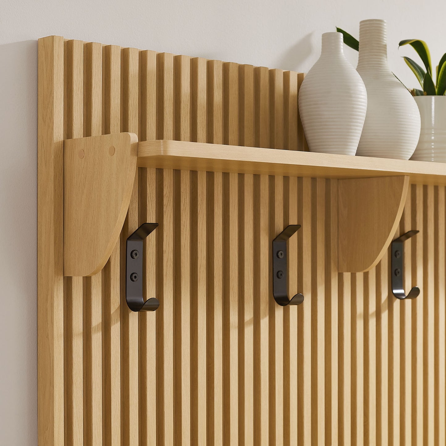 Soma Fluted 3-in-1 Hall Tree With Storage Bench and Coat Rack by Modway