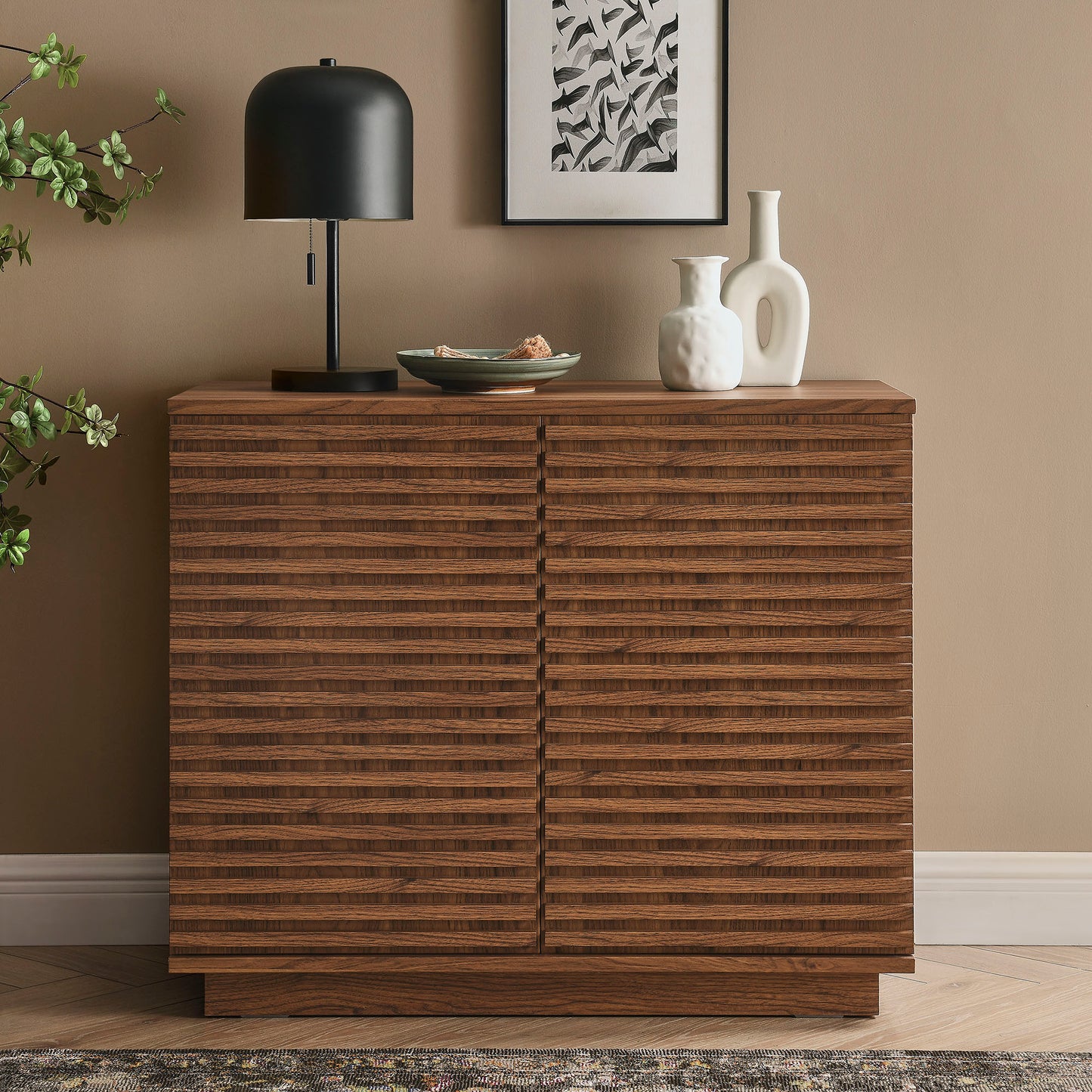 Render 2-Door Fluted Accent Cabinet by Modway EEI-7476-WAL