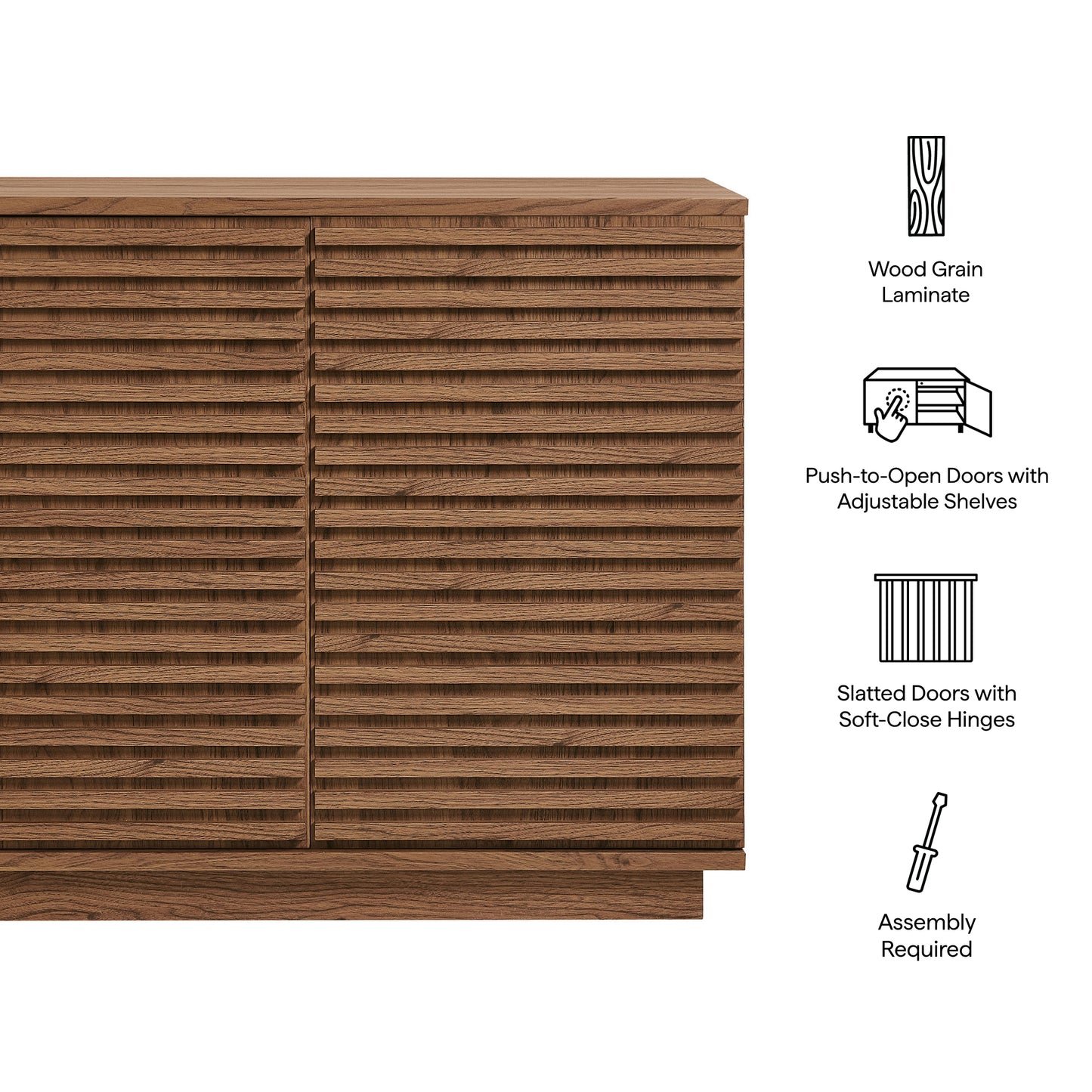 Render 2-Door Fluted Accent Cabinet by Modway EEI-7476-WAL