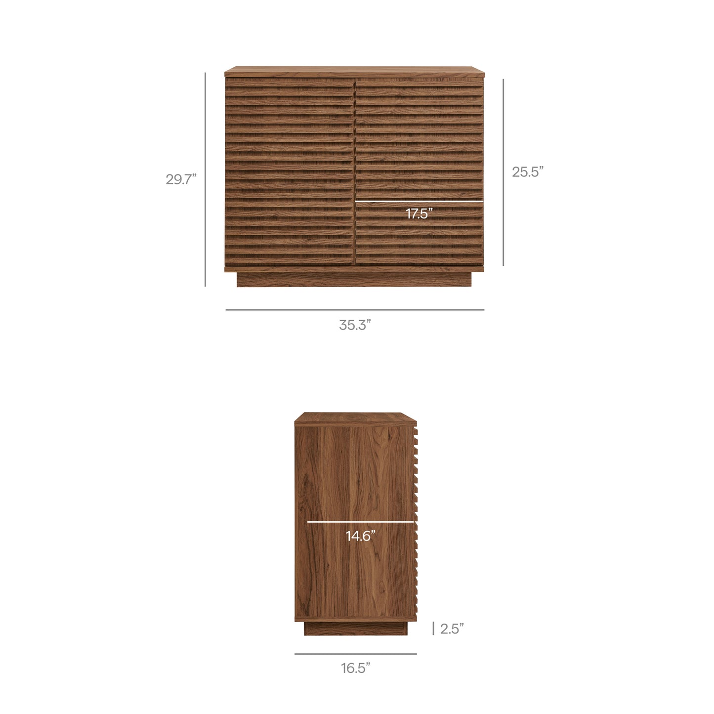 Render 2-Door Fluted Accent Cabinet by Modway EEI-7476-WAL