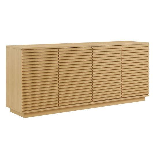 Render 4-Door Fluted Sideboard Cabinet TV Stand by Modway EEI-7477-OAK