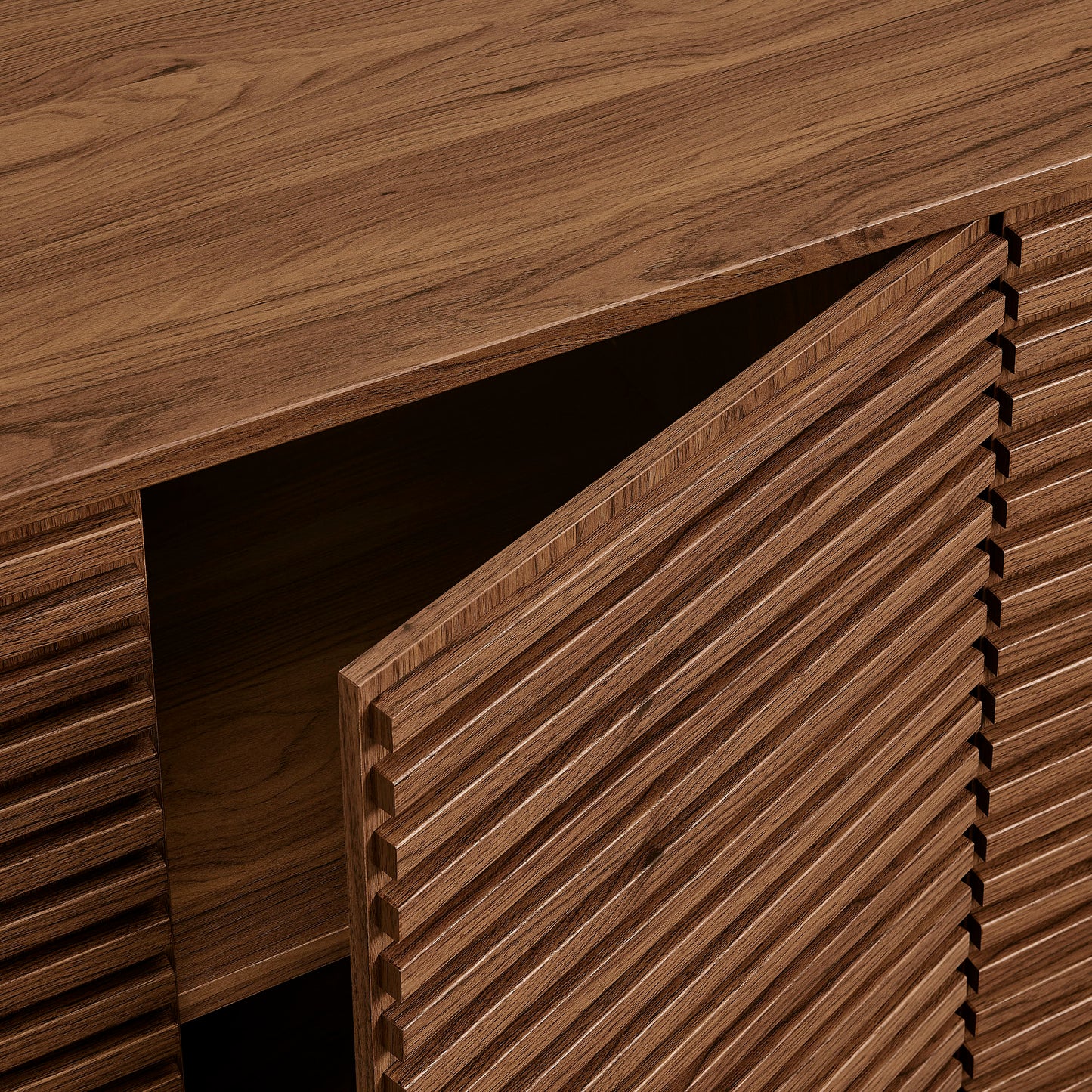 Render 4-Door Modern Fluted Sideboard Cabinet TV Stand by Modway EEI-7477