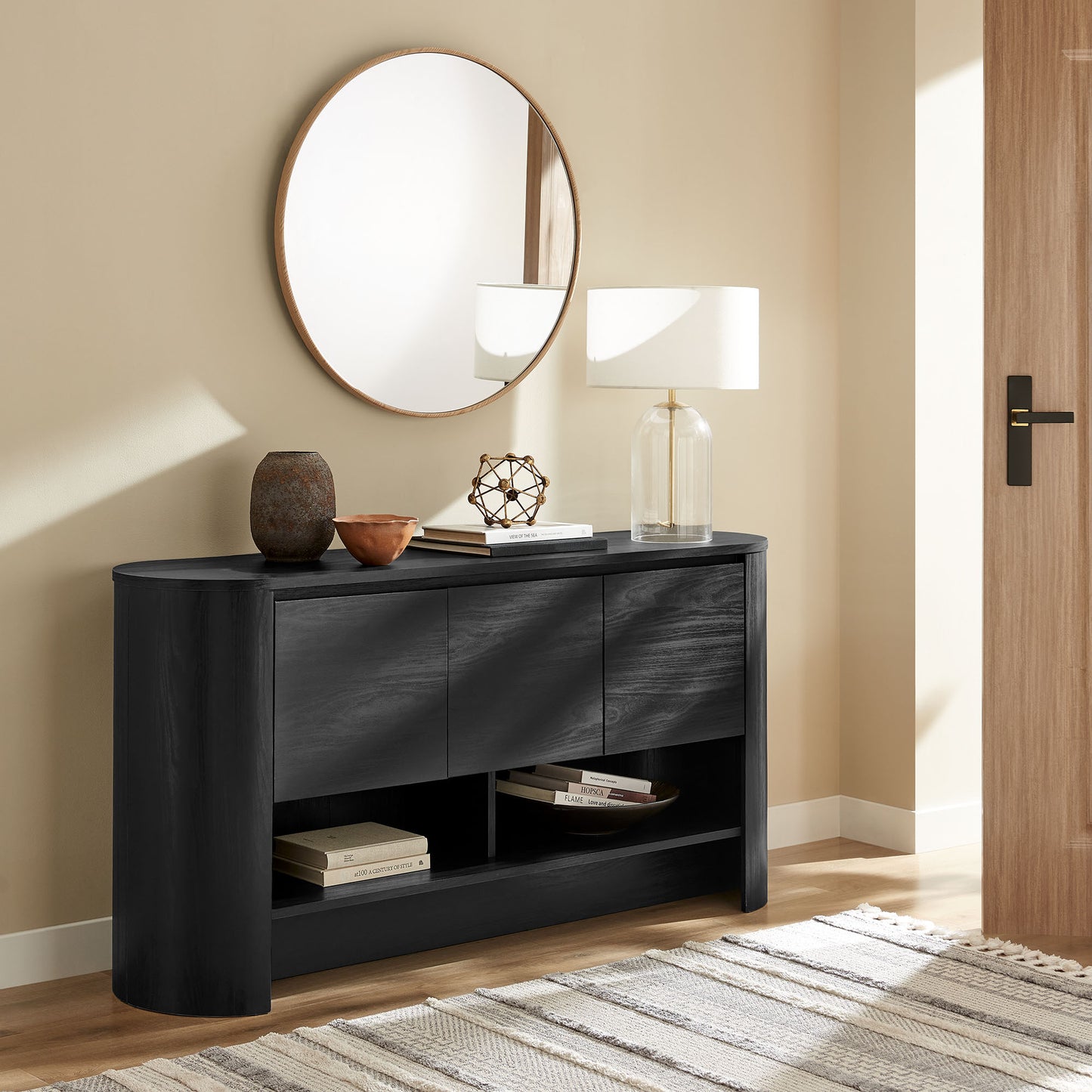 Duval 62 Inch Oval Sideboard by Modway - Modern Storage Console for Living Rooms