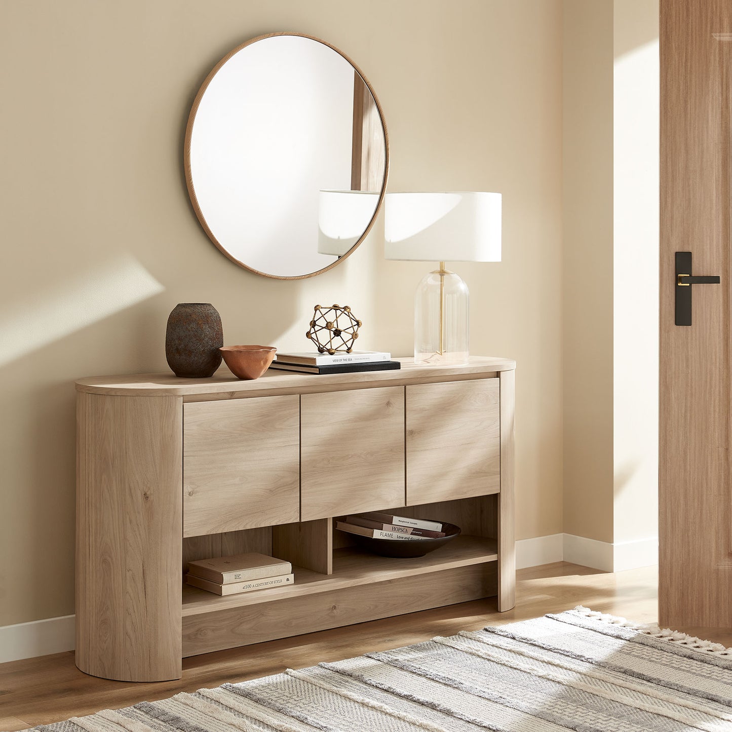 Duval 62 Inch Oval Sideboard by Modway - Modern Storage Console for Living Rooms