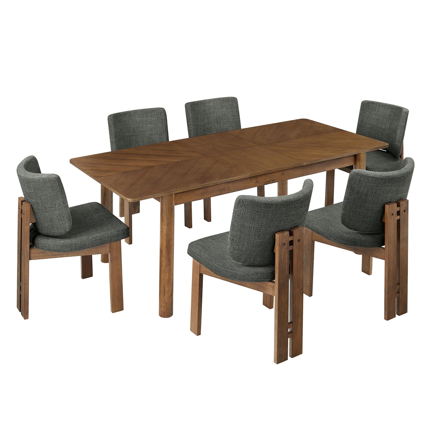 Alba 7-Piece Dining Set by Modway EEI-7483 — Modern dining room table and chairs set